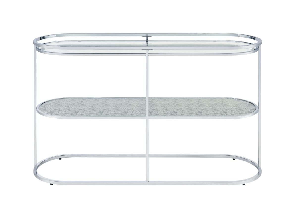 Reum 48-inch Console Table with Glass Shelves