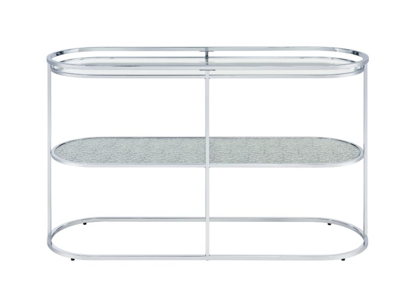 Reum 48-inch Console Table with Glass Shelves