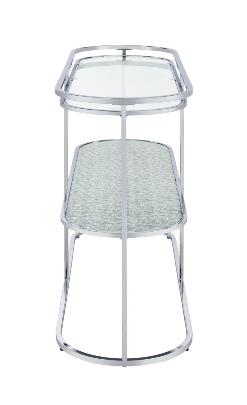 Reum 48-inch Console Table with Glass Shelves