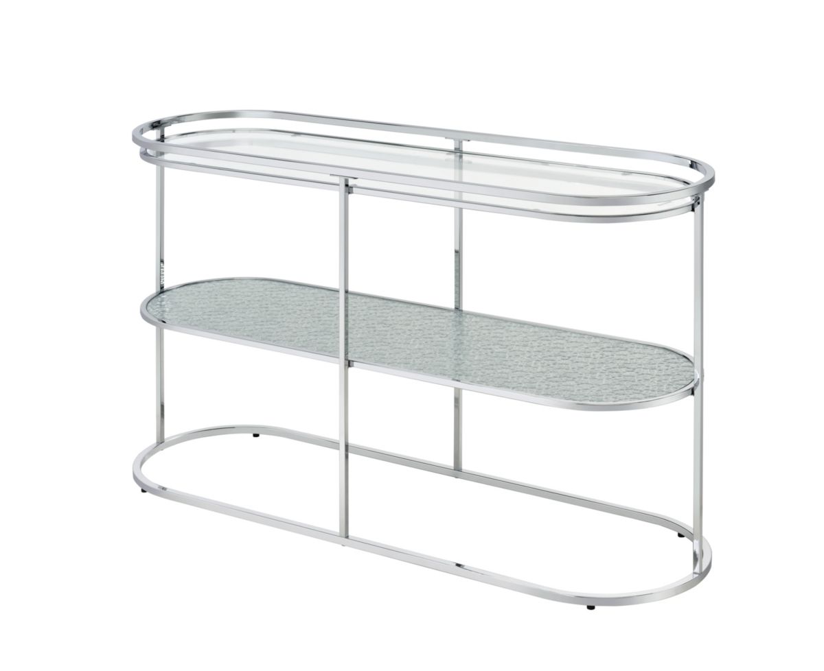 Reum 48-inch Console Table with Glass Shelves