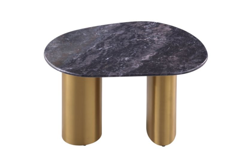 Alman 31.5-inch Black 2-Leg Oval End Table