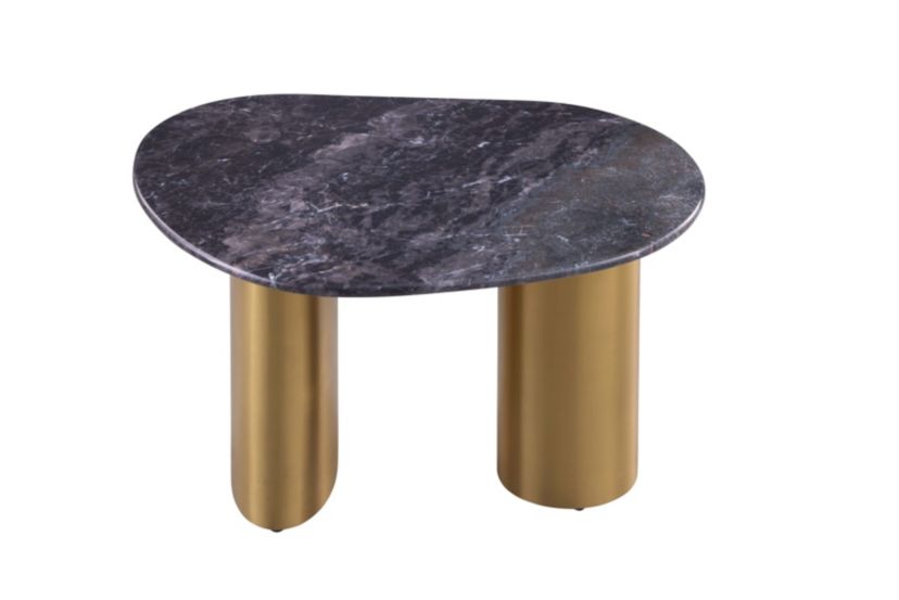 Alman 31.5-inch Black 2-Leg Oval End Table