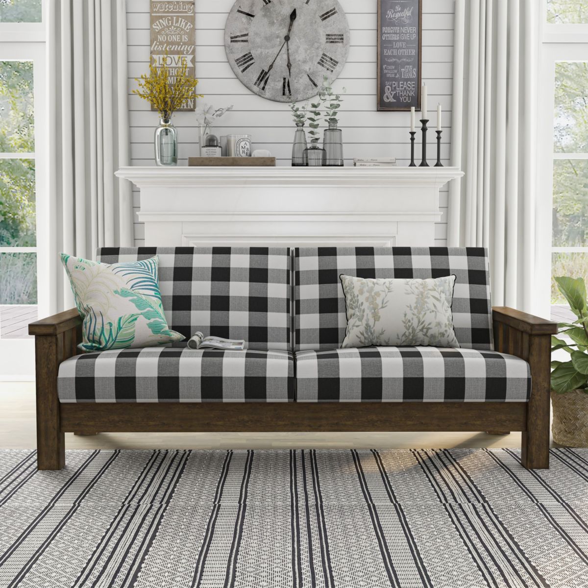 Jardin Sofa with Upholstered Cushions