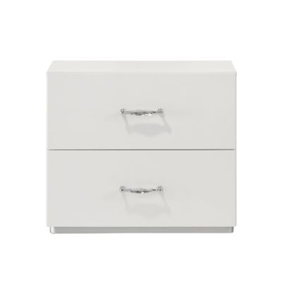 Furniture of America Elvi White 2-Drawer Nightstand