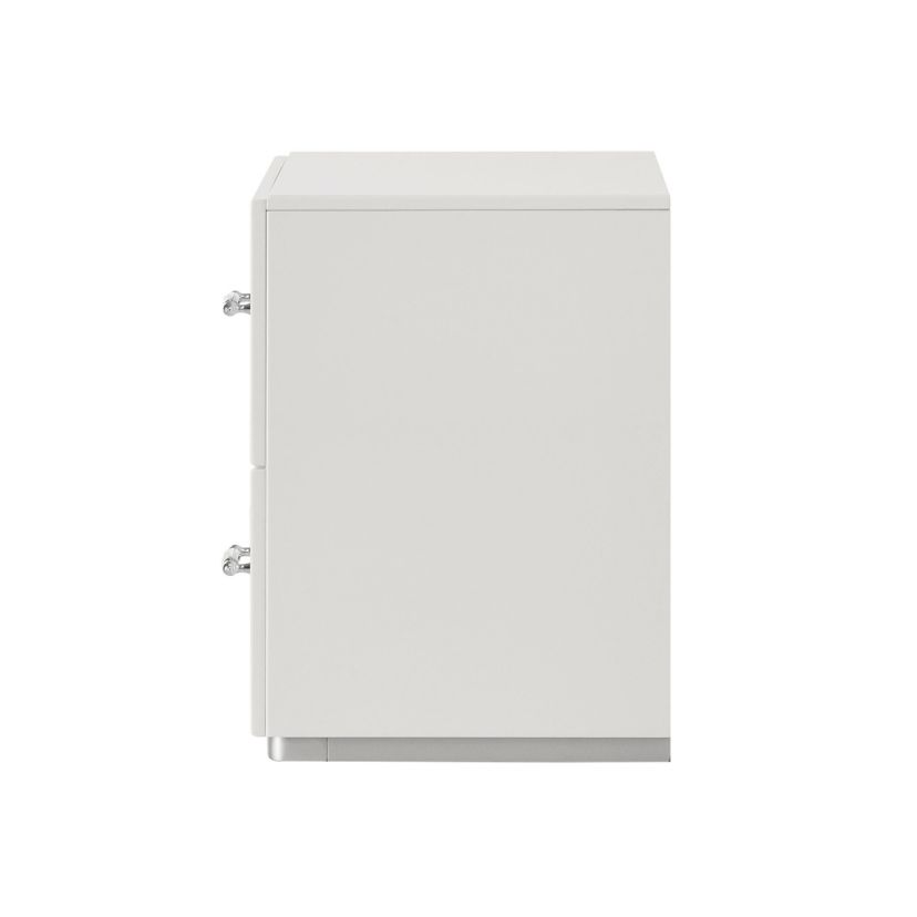 Elvi White 2-Drawer Nightstand