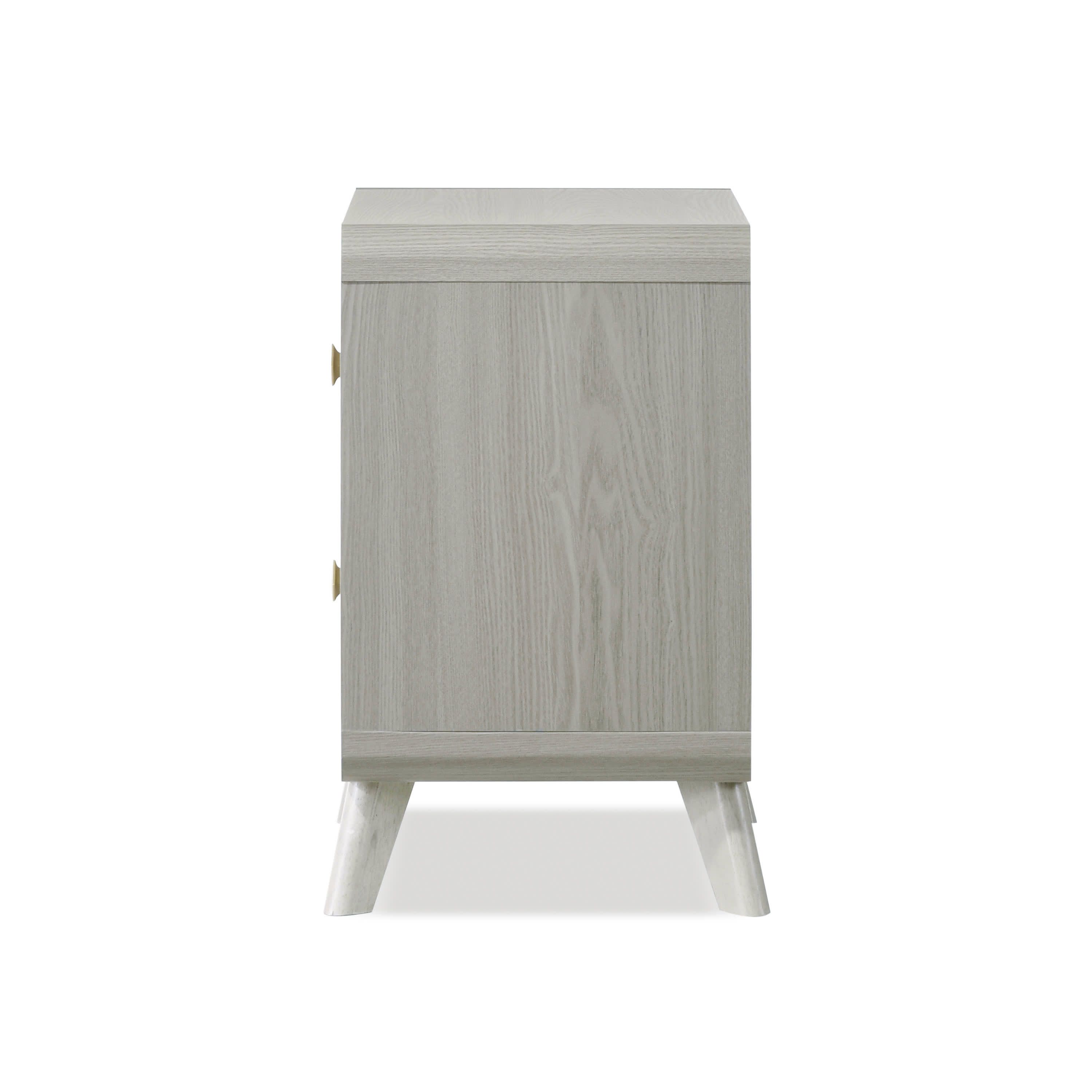 Mesa 25-Inch 2-Drawer Gray Nightstand
