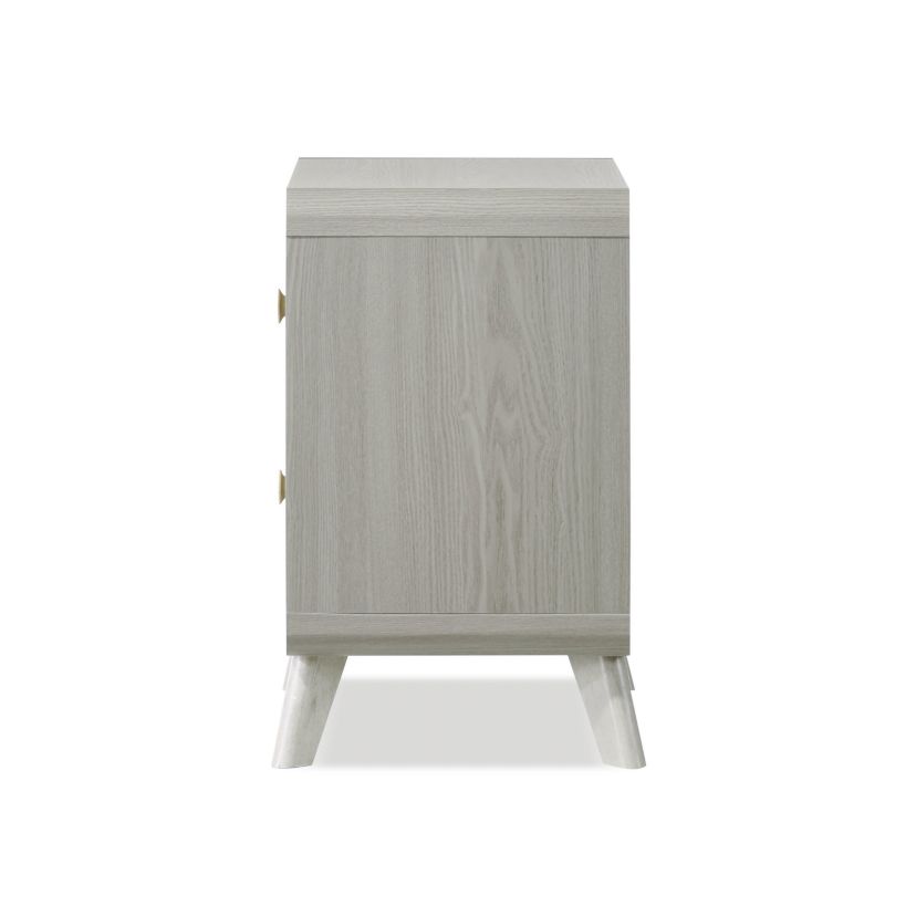 Mesa 25-Inch 2-Drawer Gray Nightstand