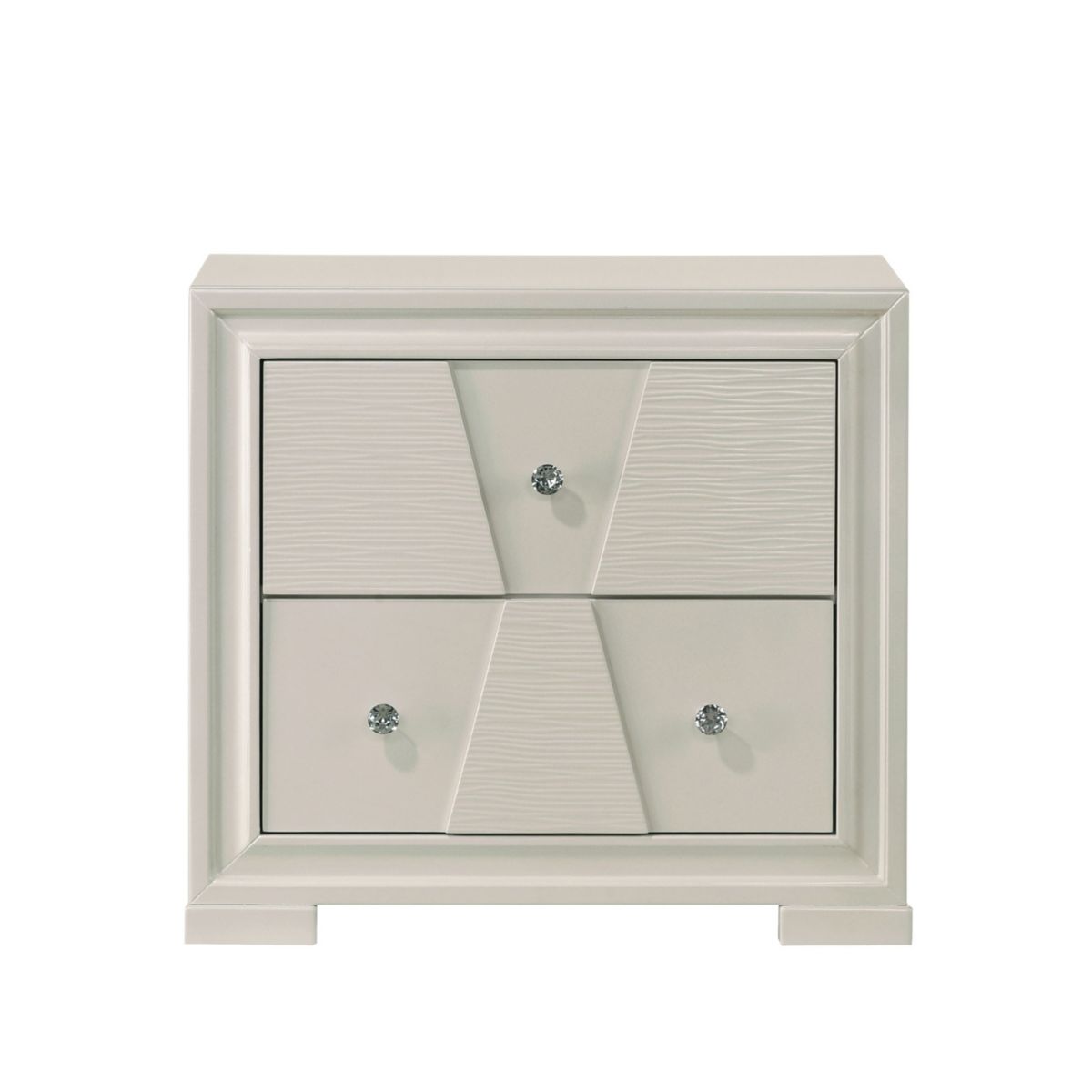Eira White 2-Drawer Nightstand
