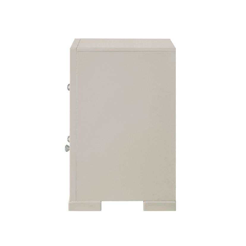 Eira White 2-Drawer Nightstand