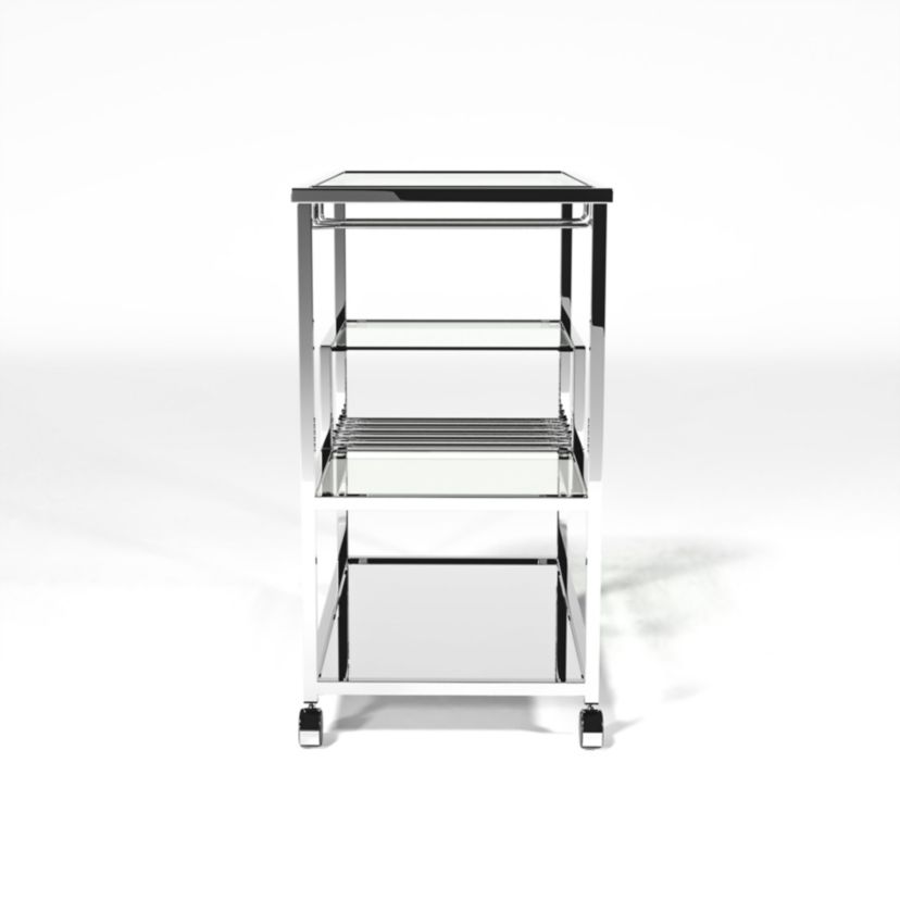 Jonues Bar Cart with Hanging Stemware