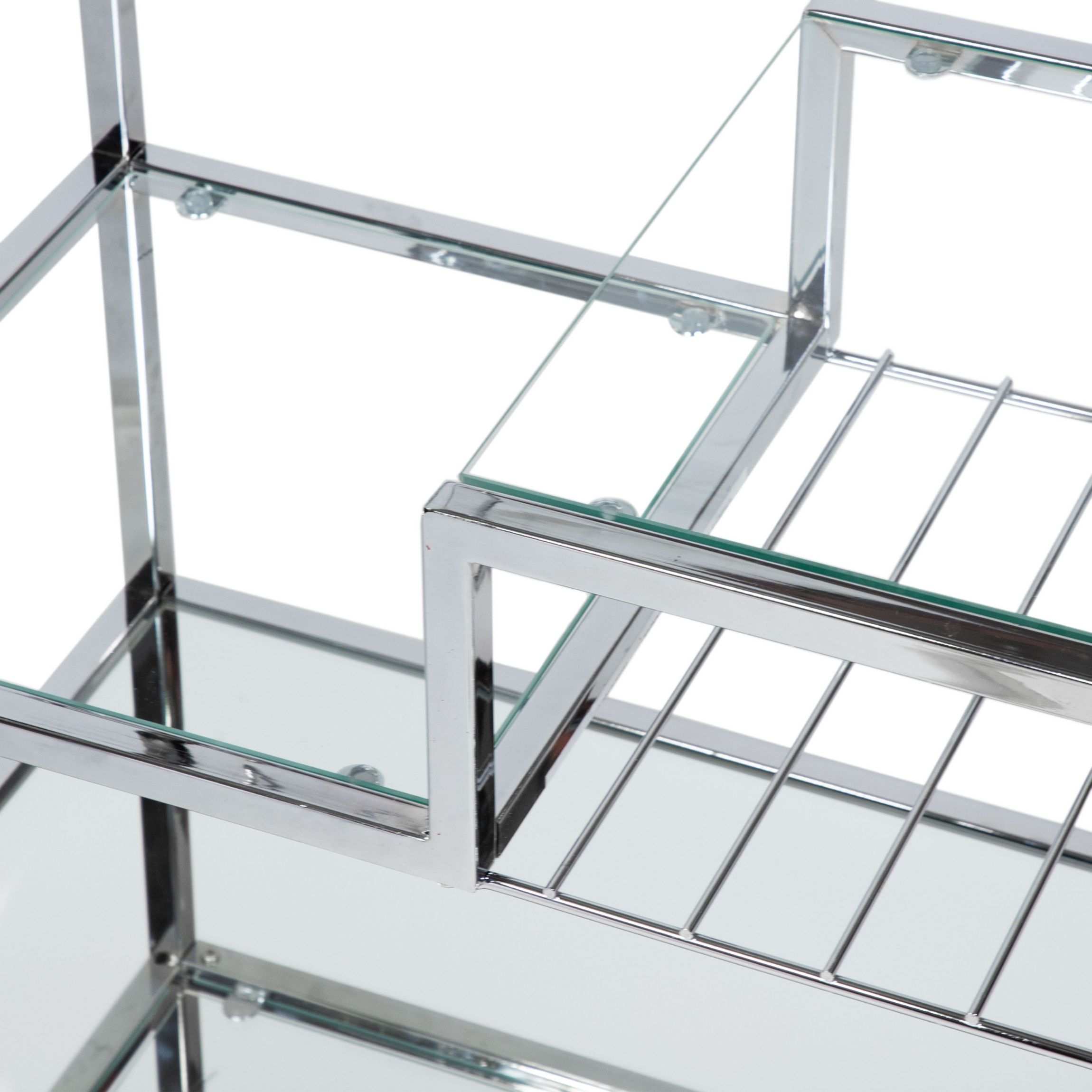 Jonues Bar Cart with Hanging Stemware