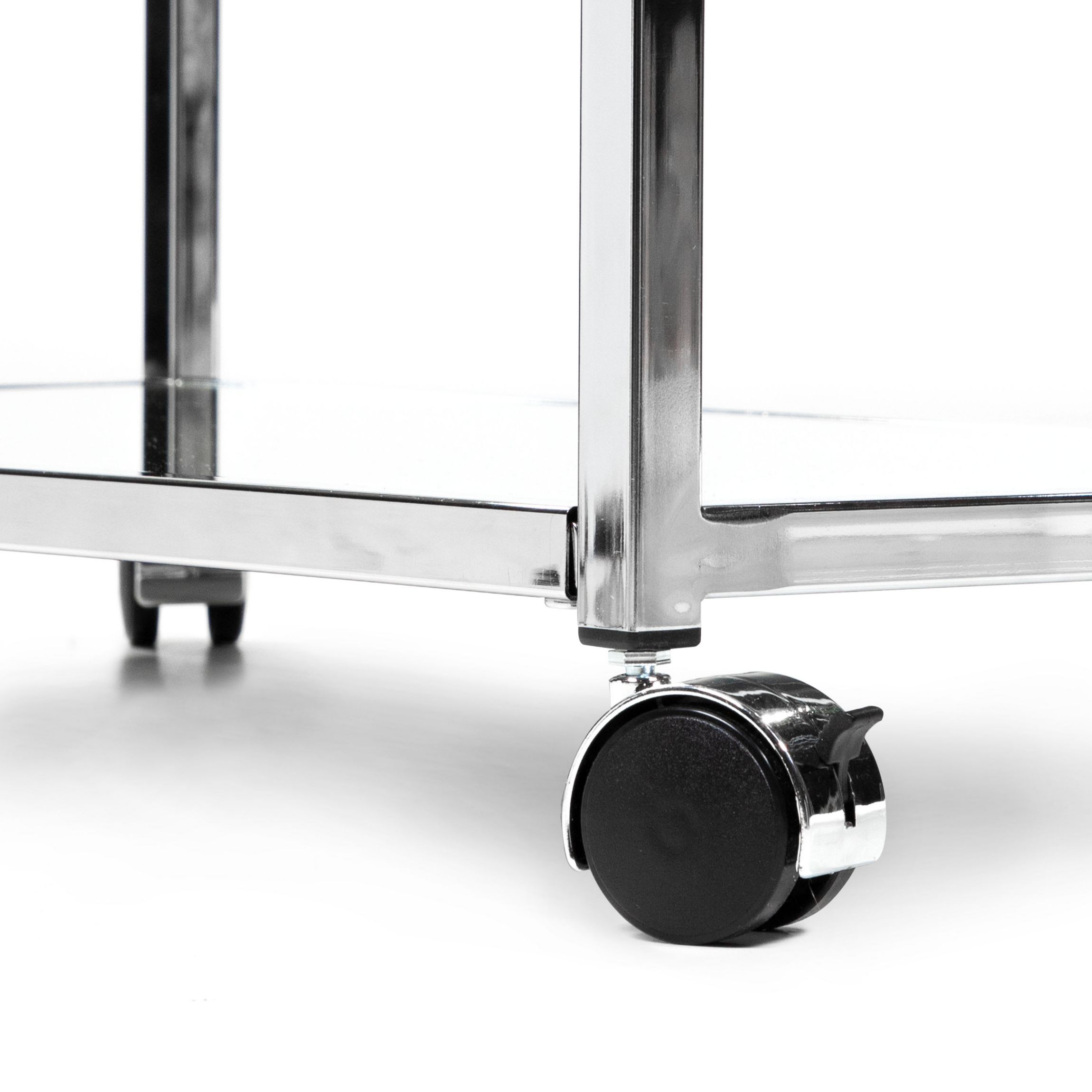 Jonues Bar Cart with Hanging Stemware