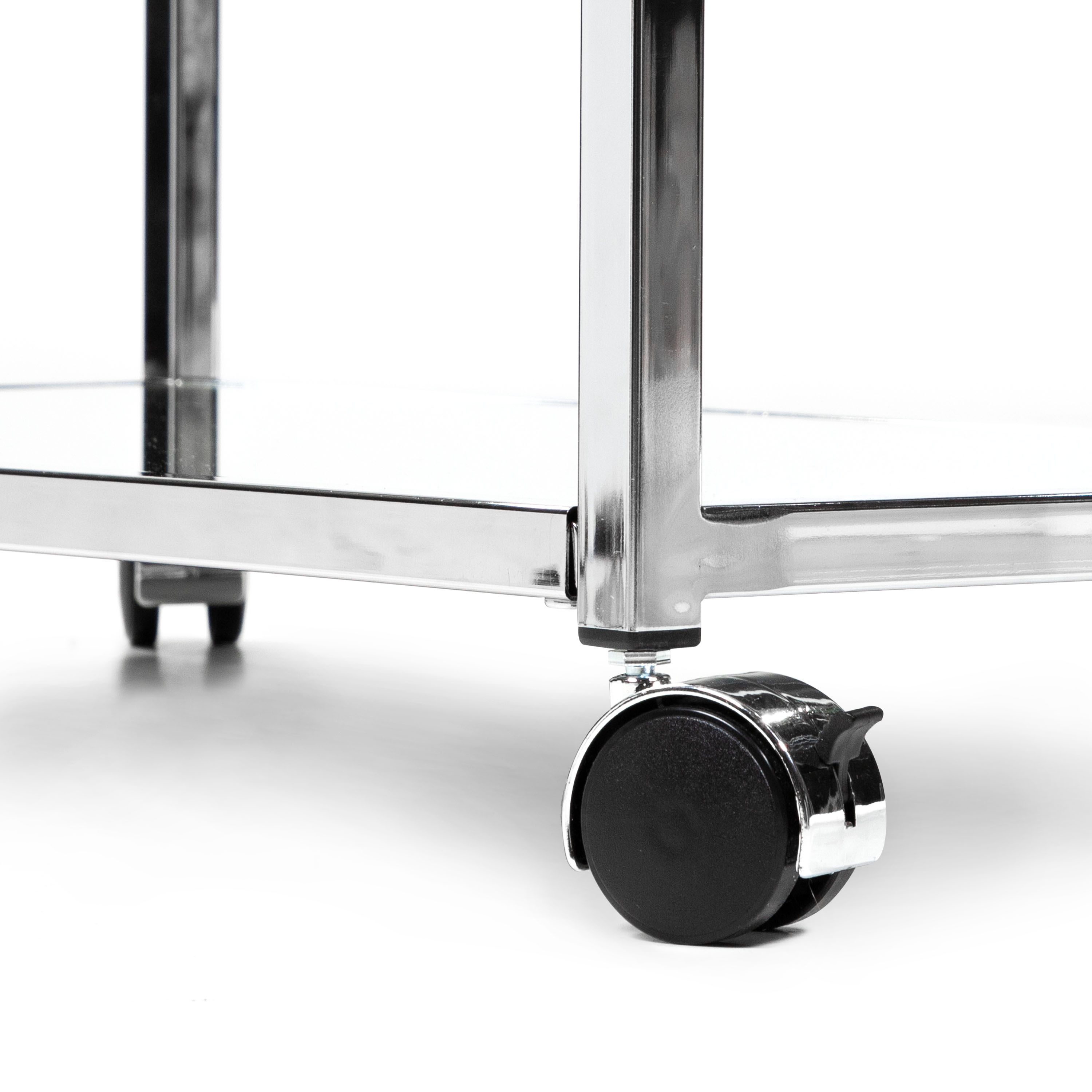 Jonues Bar Cart with Hanging Stemware