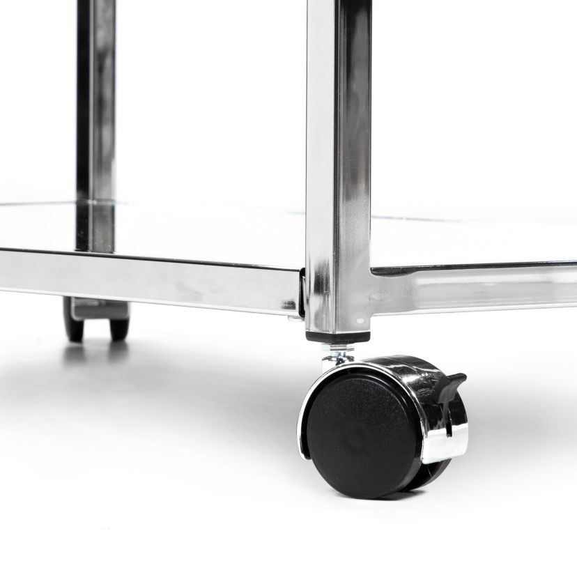Jonues Bar Cart with Hanging Stemware