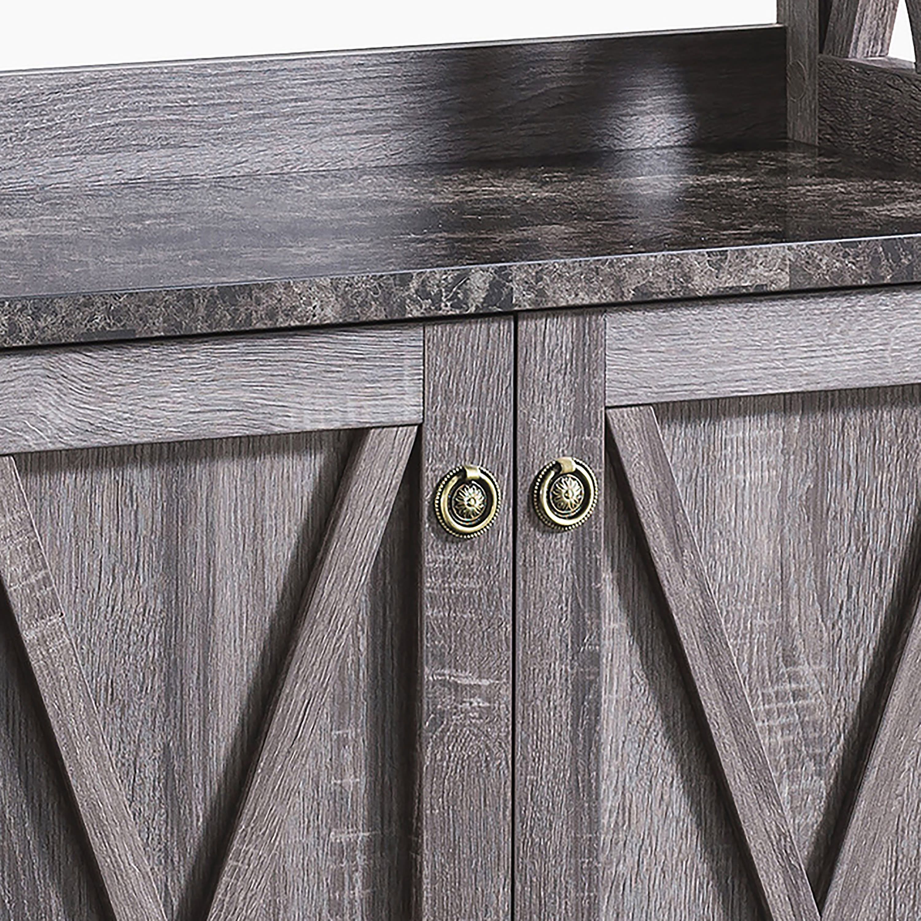 Romnus Bakers Rack with Storage Cabinet
