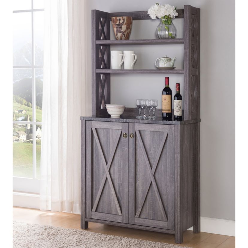 Romnus Bakers Rack with Storage Cabinet