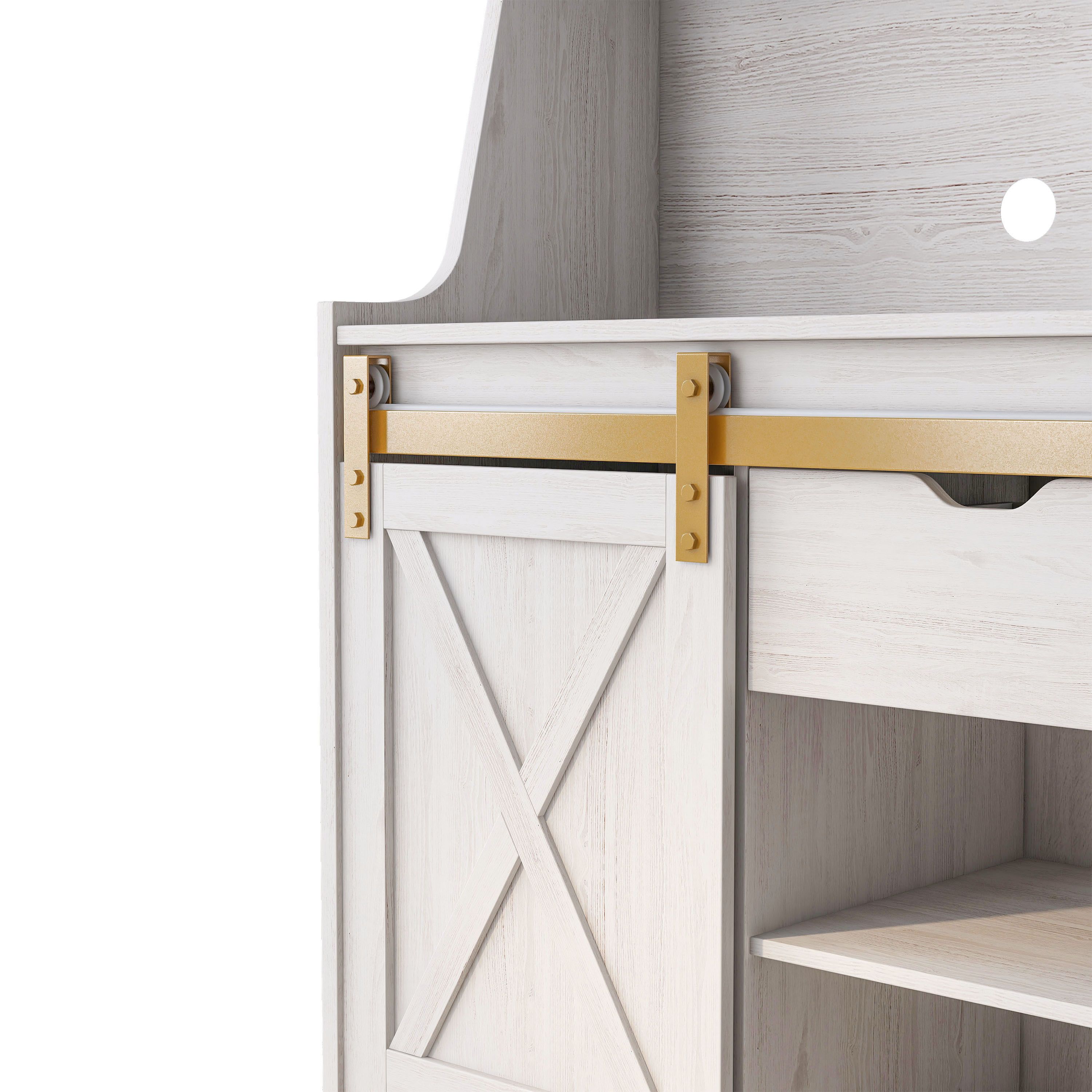 Eregon Bakers Rack with Sliding Cabinet Door