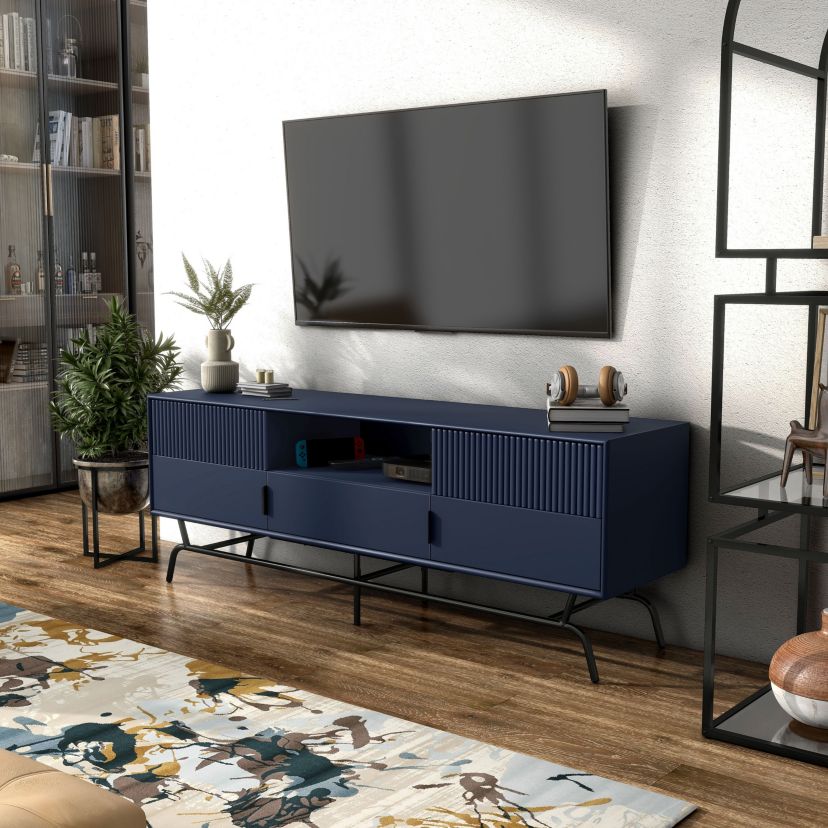 Shrunan TV Stand with Metal Legs