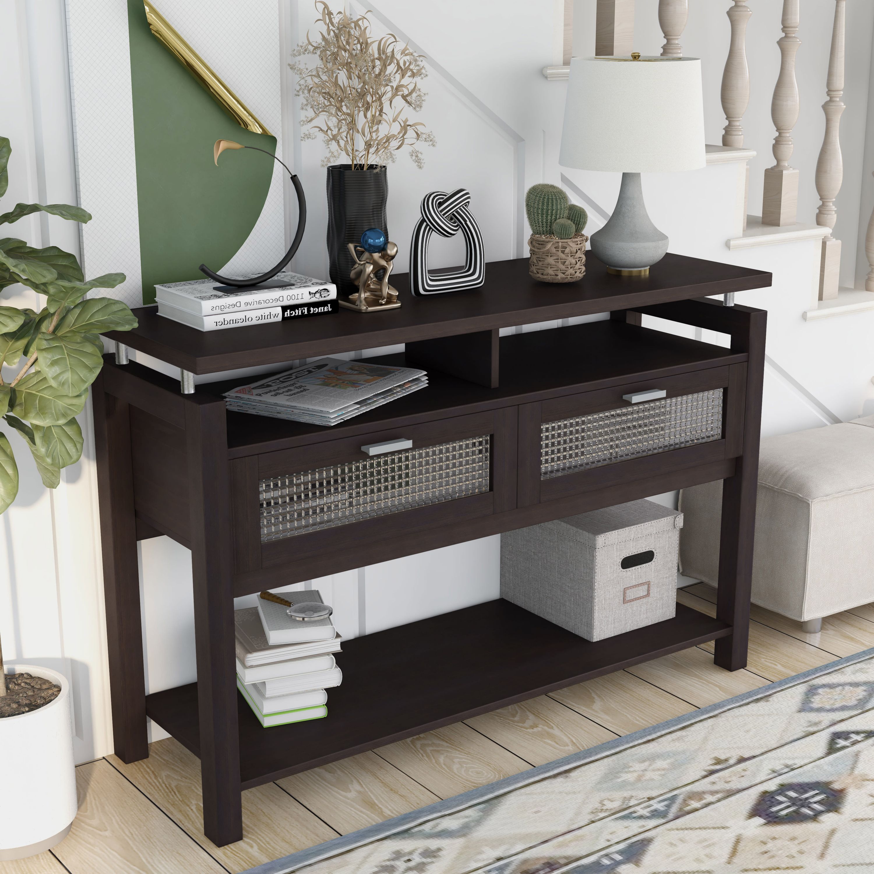 Gerin Console Table with 2 Drawers
