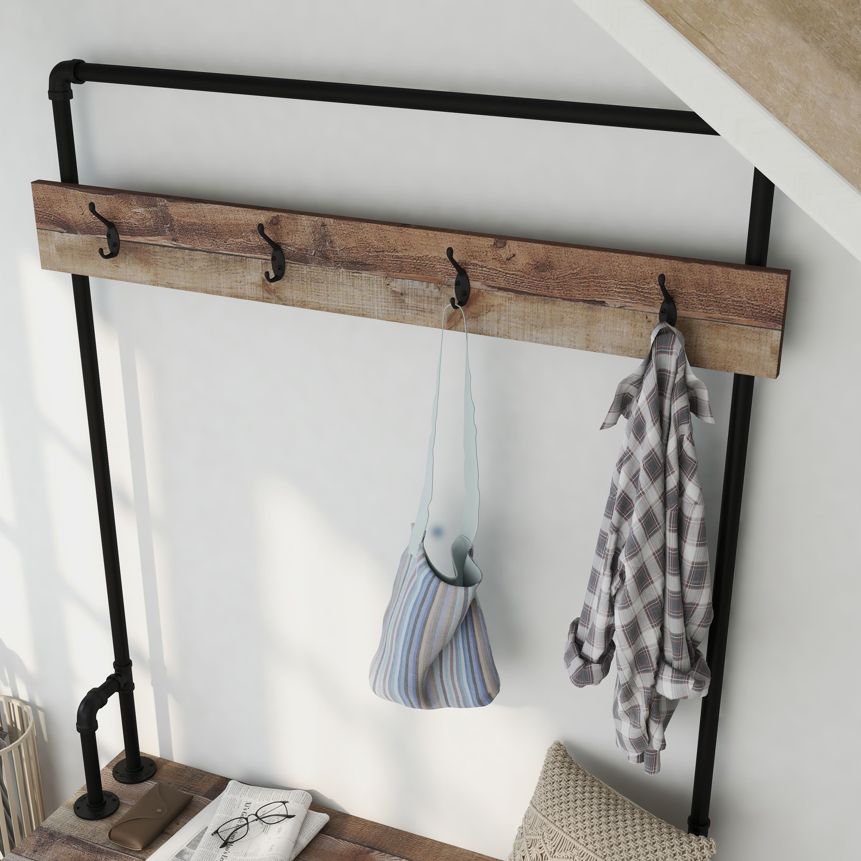 Himm Bench with Coat Rack
