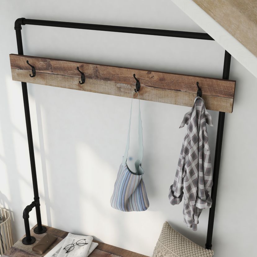 Himm Bench with Coat Rack