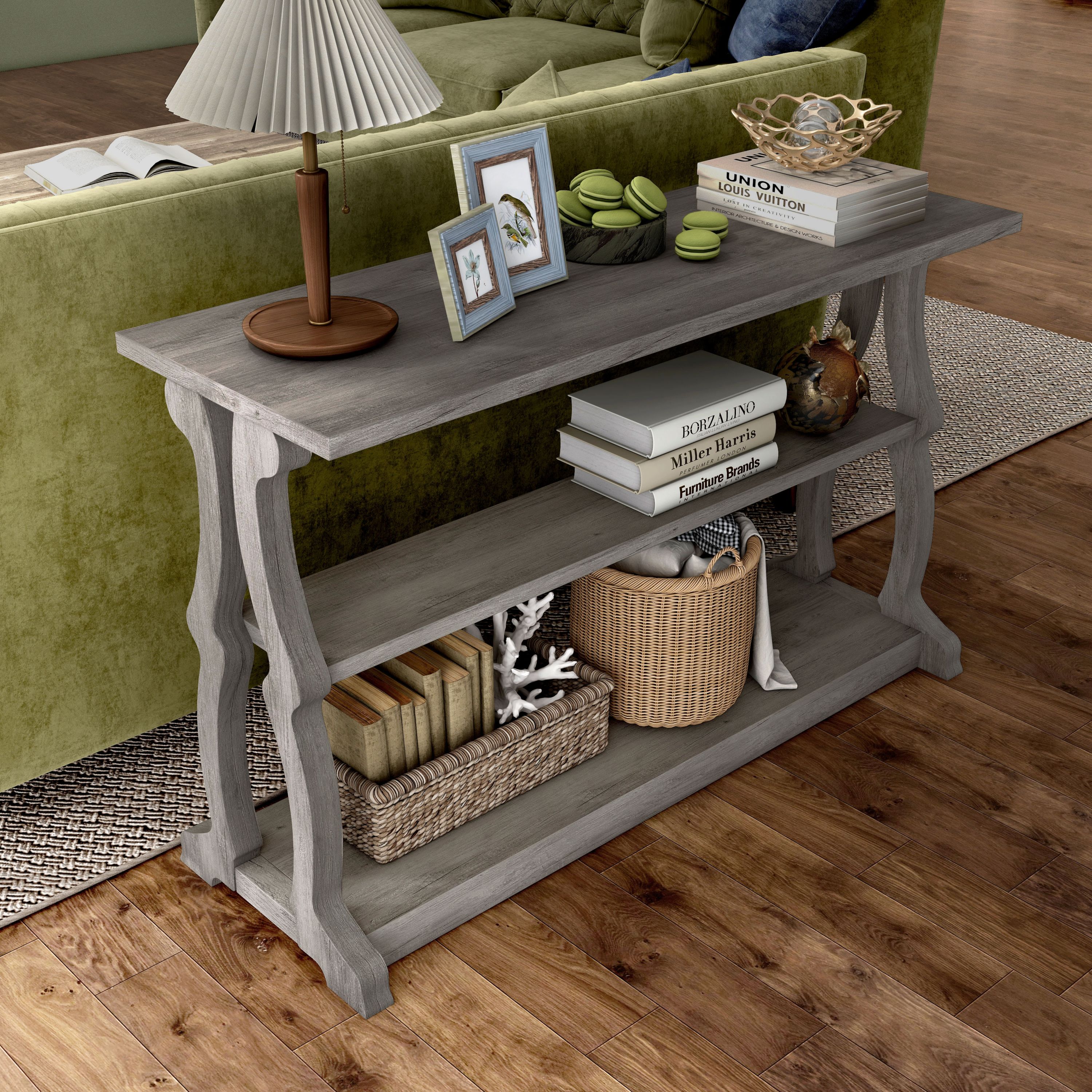 Jacki Open Shelving Console Table