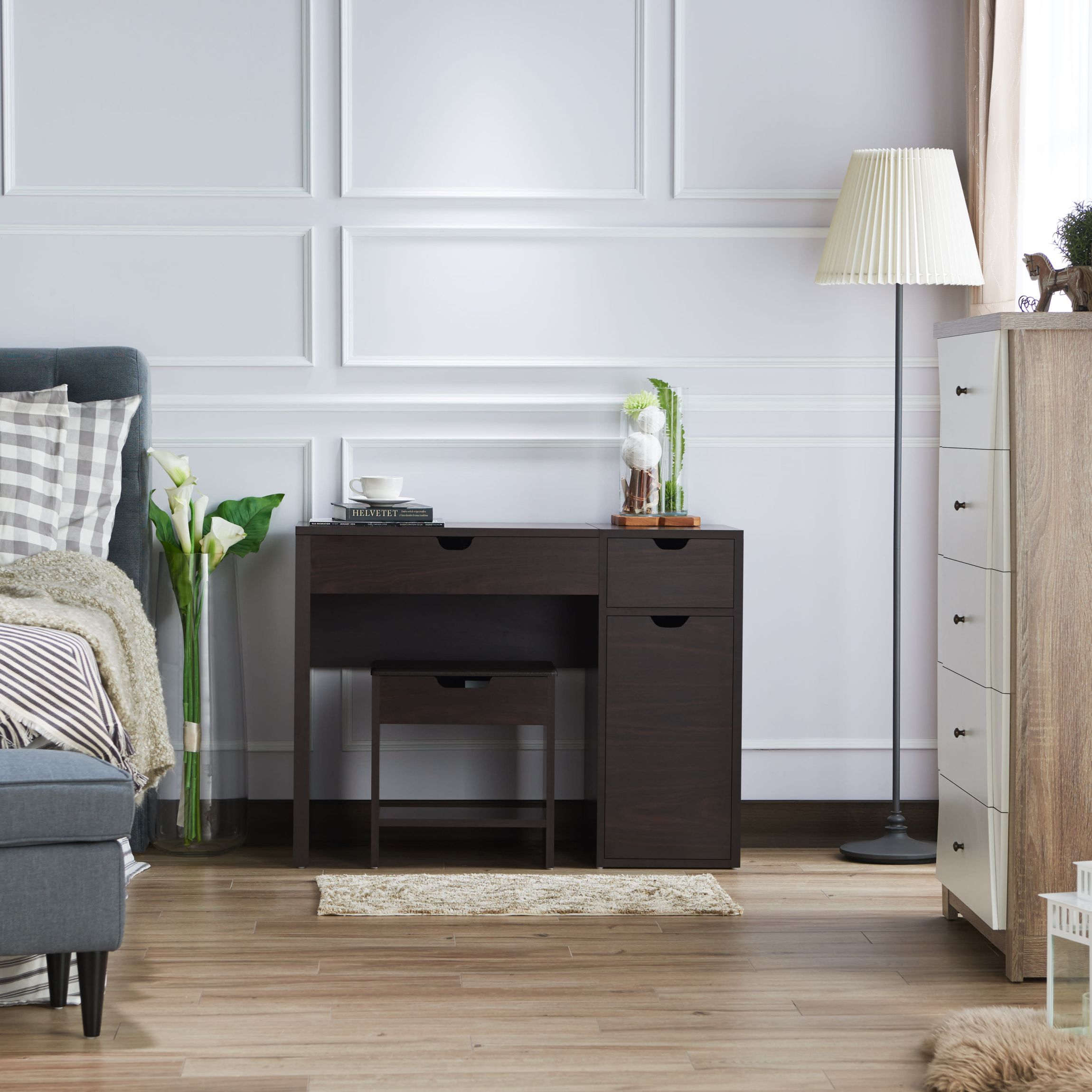 Bridget Makeup Vanity and Stool Set