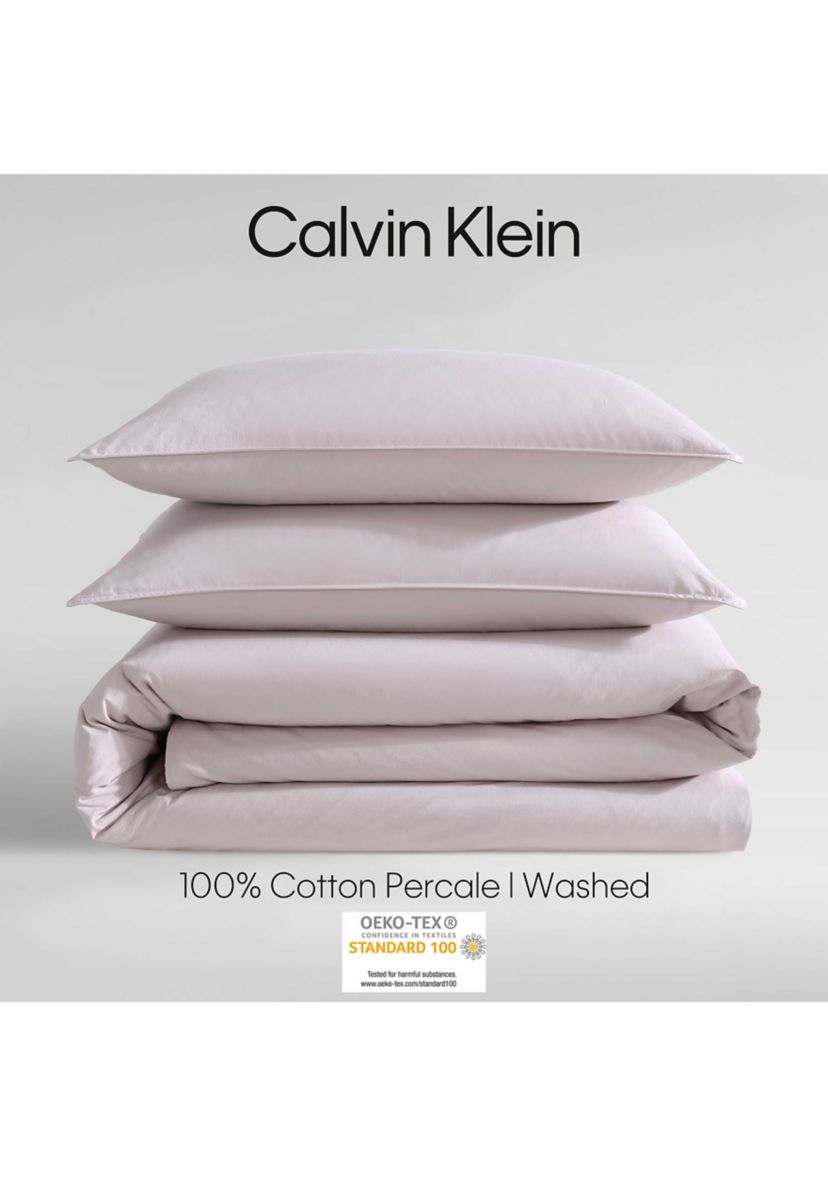 Washed Percale Comforter Set