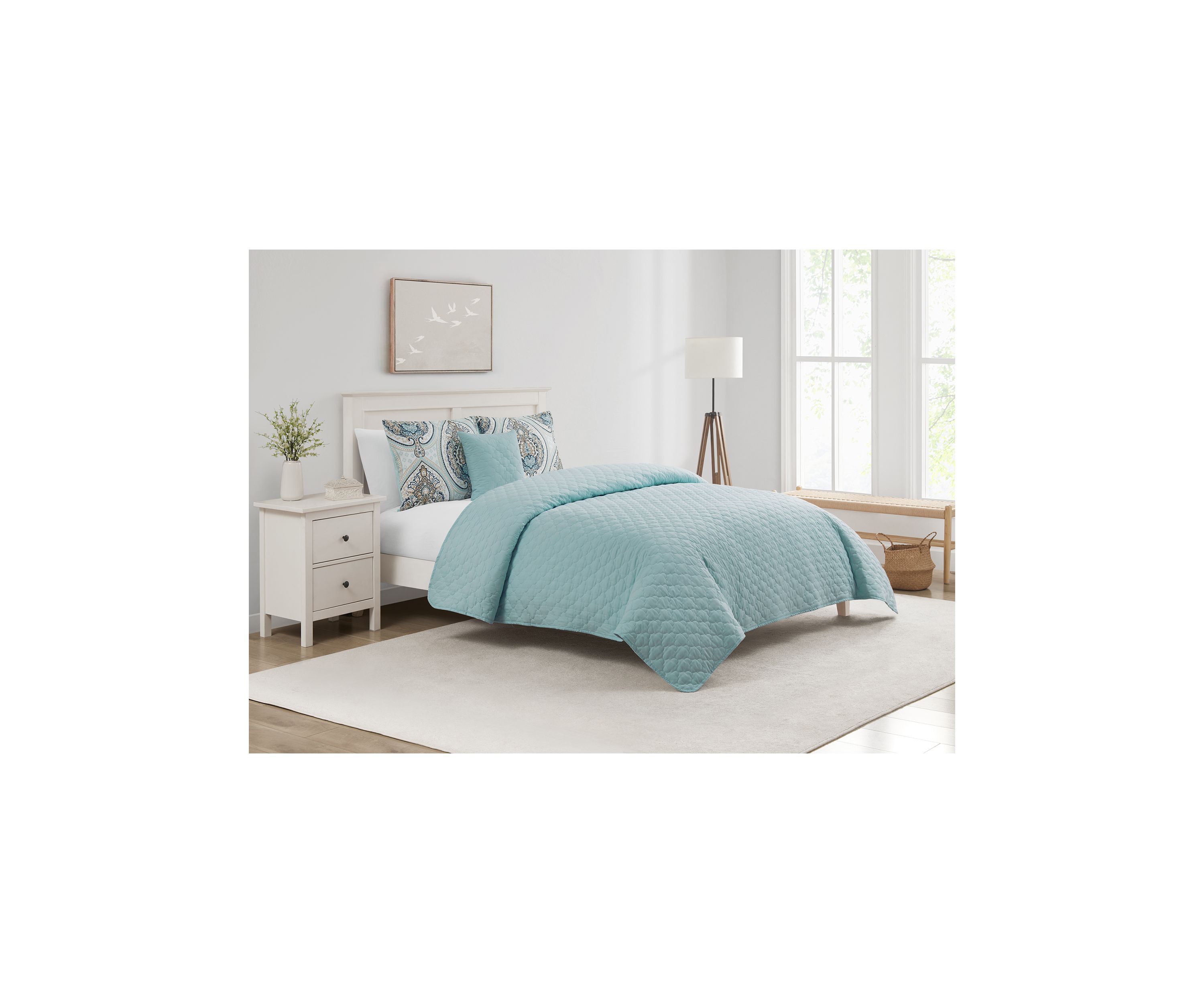 Allerton Blue 5 Piece Comforter Quilt