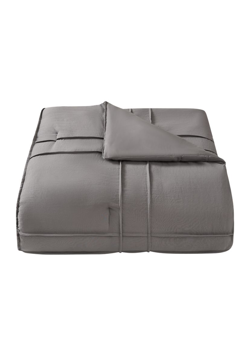 Trion Dark Gray Comforter Set
