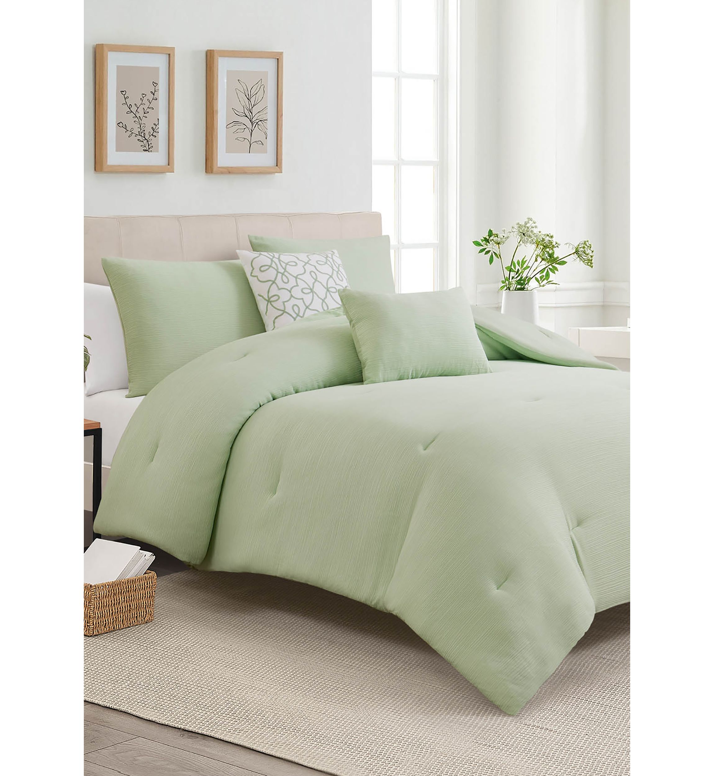 Mouton 5 Piece Seafoam Comforter Set