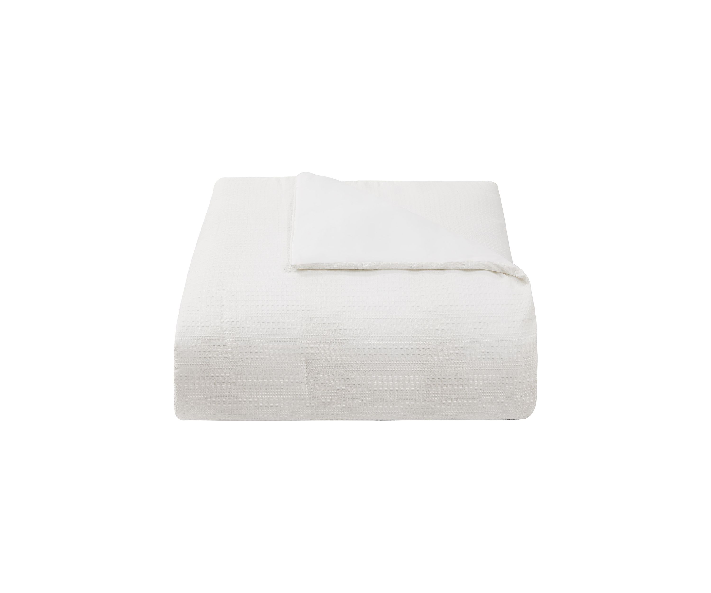 Waffle Ave 5 Piece White Comforter Set