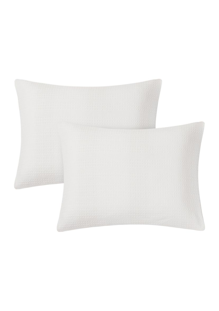 Waffle Ave 5 Piece White Comforter Set