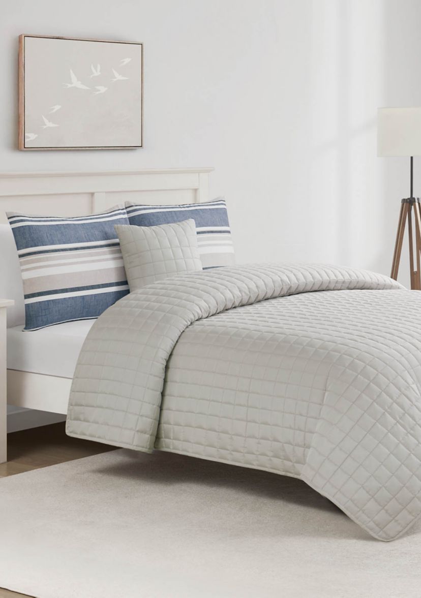 Easton Stripe 5-Piece Comforter and Quilt Set