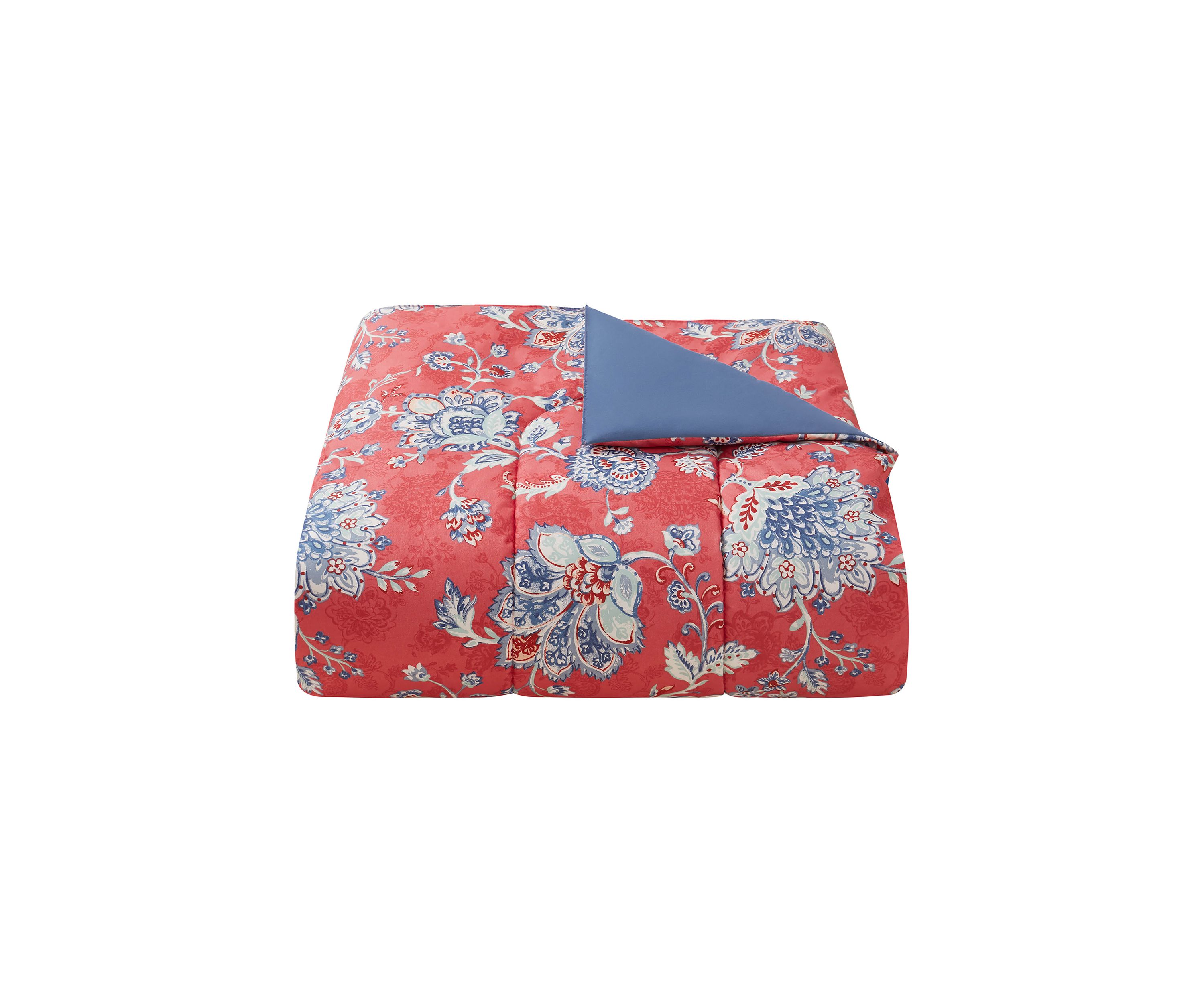 Zinnia Blue 5-Piece Comforter and Quilt Set