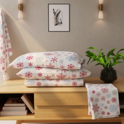 Color Sense 100% Cotton Flannel Brushed for Softness 4-Piece Sheet Set, King
