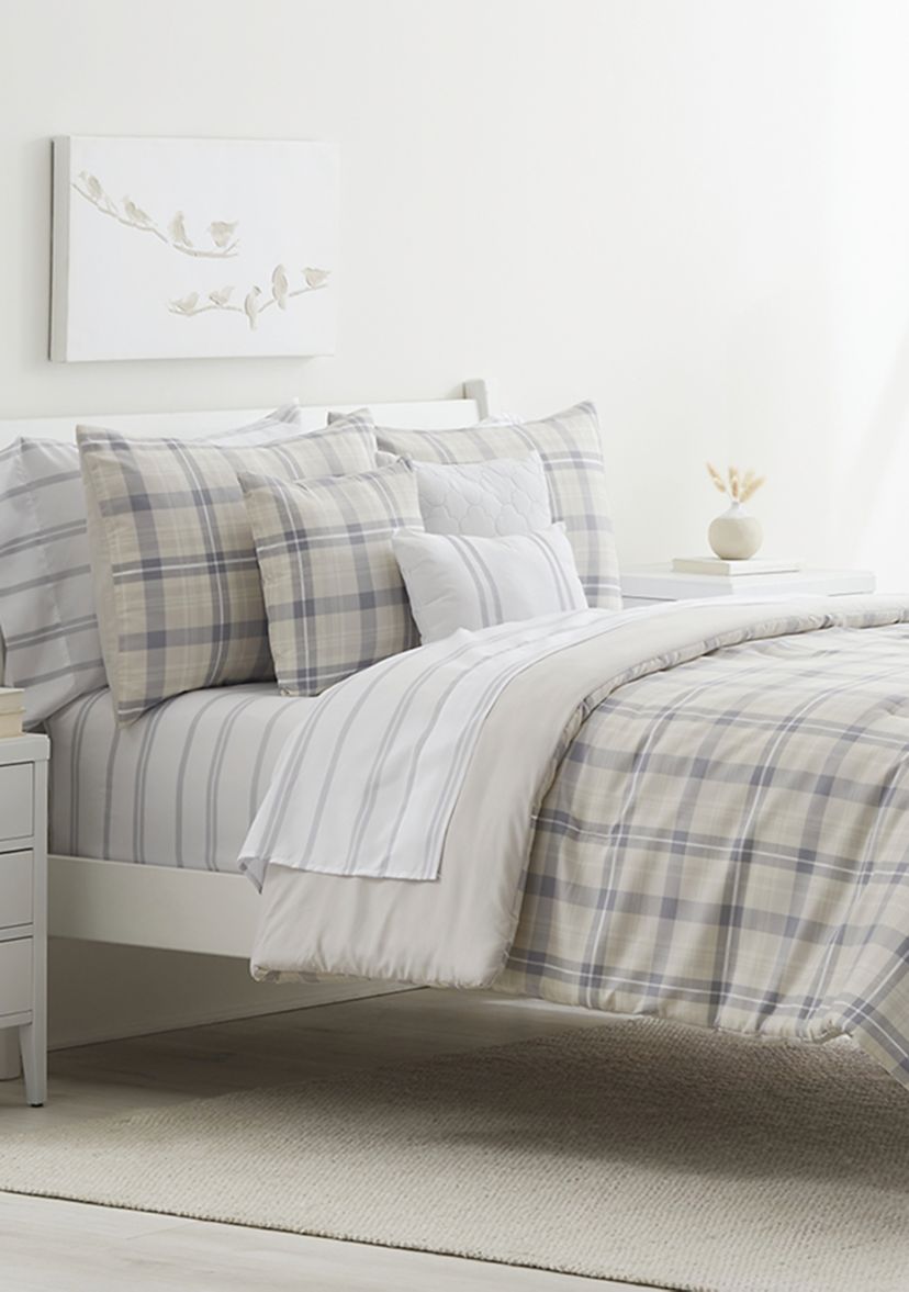 Plaid 10 Piece Comforter Set