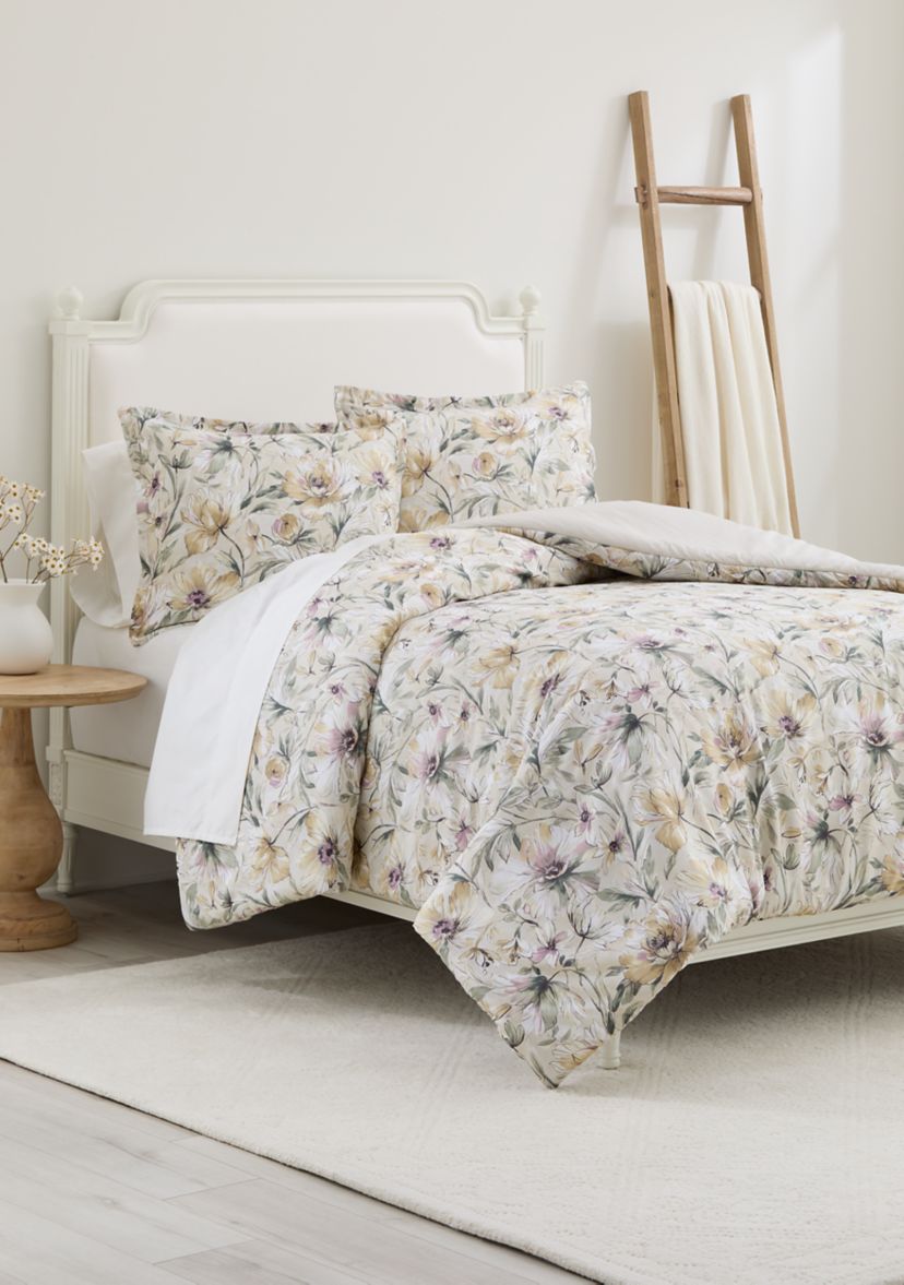 Lily Watercolor 3-Piece Comforter Set
