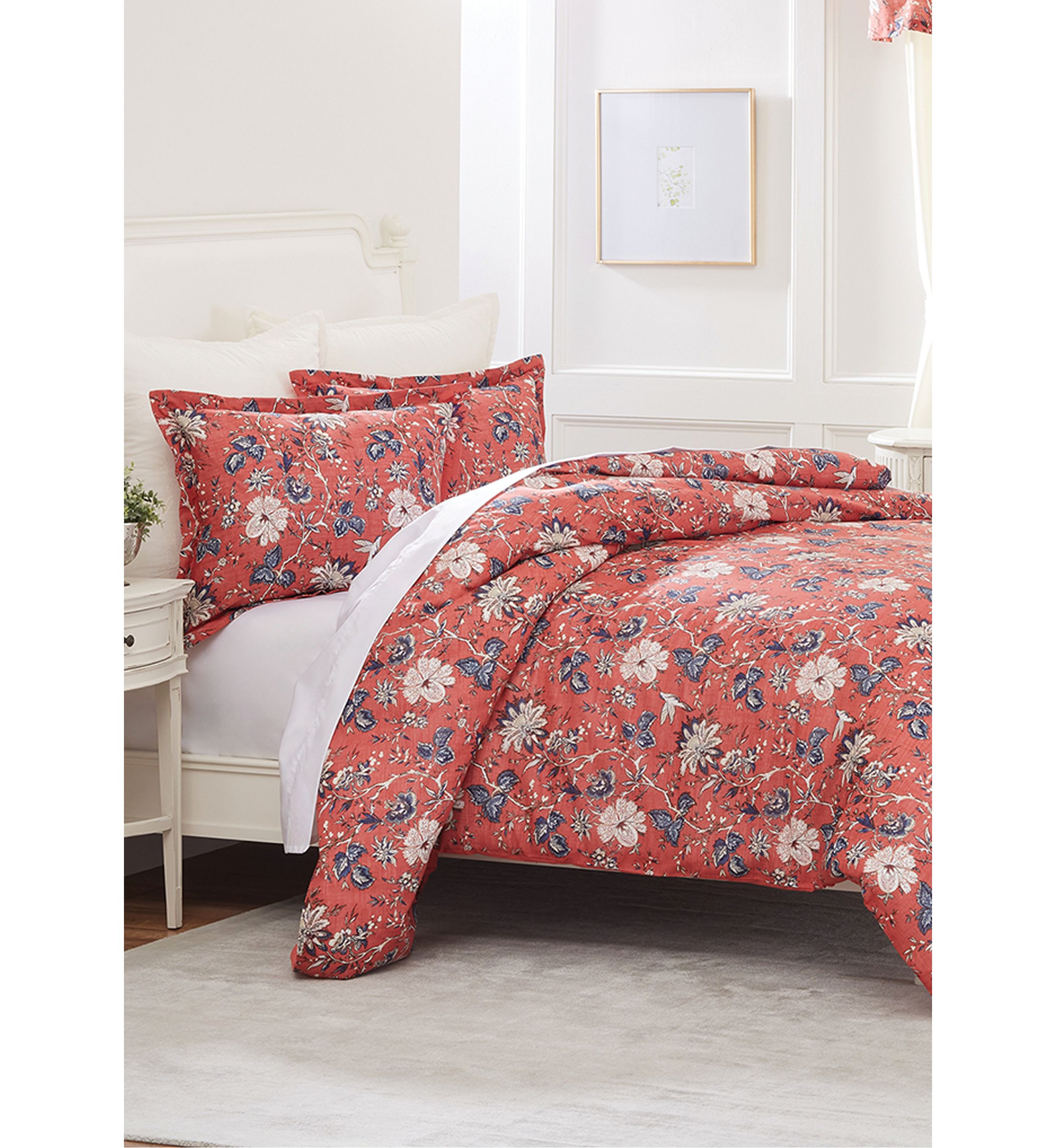 First Blooms Terracotta 3 Piece Comforter Set