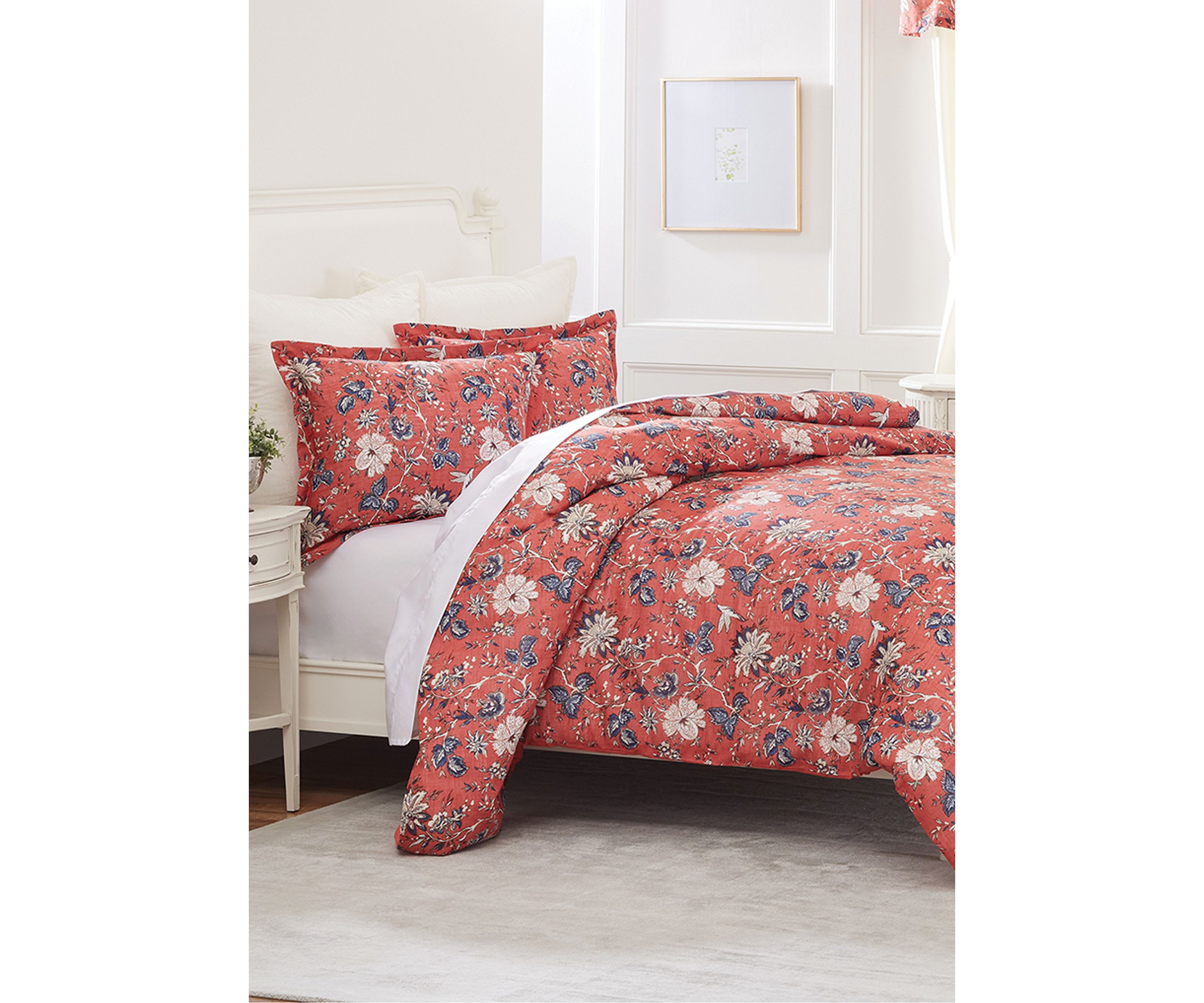 First Blooms Terracotta 3 Piece Comforter Set