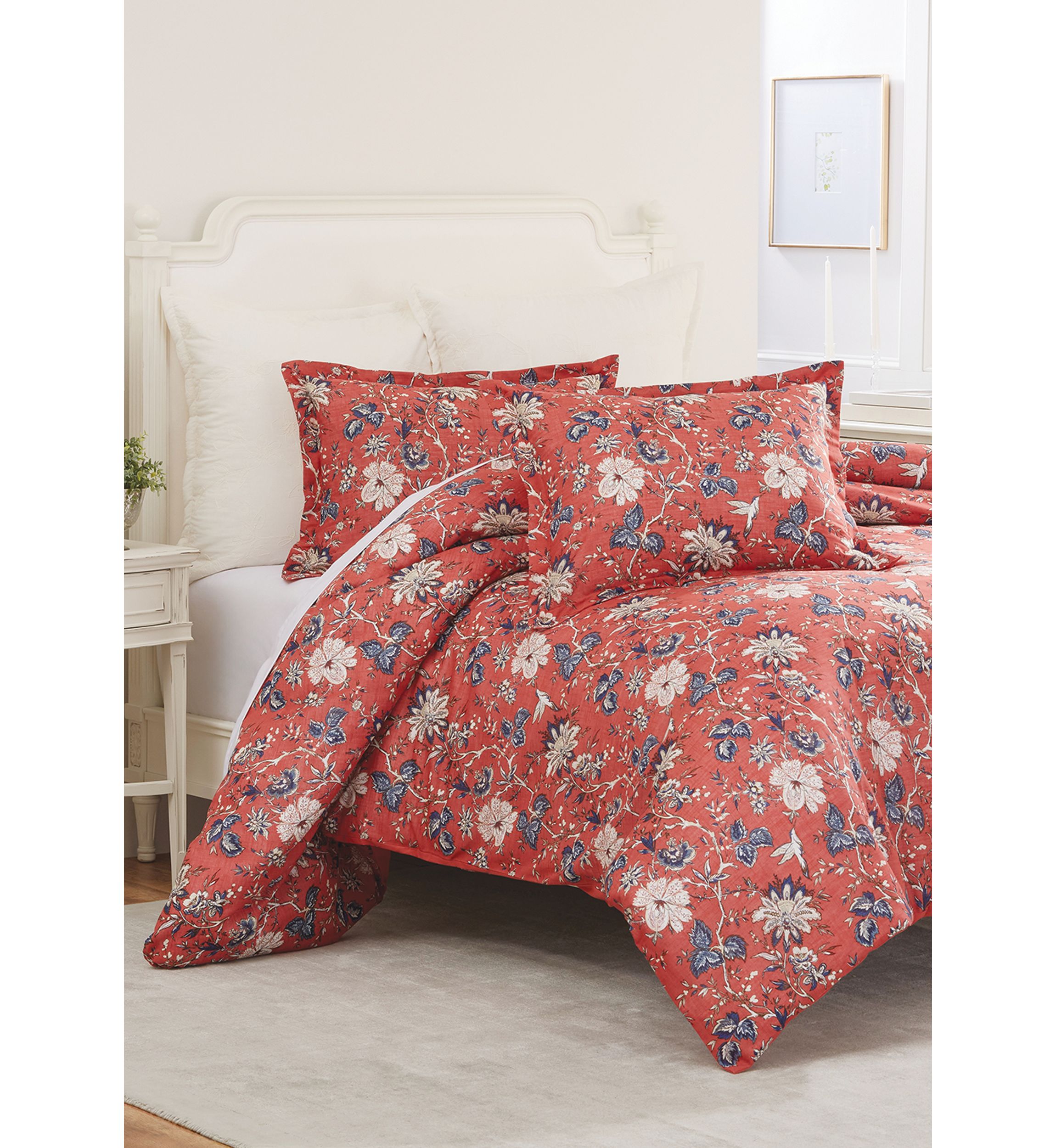 First Blooms Terracotta 3 Piece Comforter Set