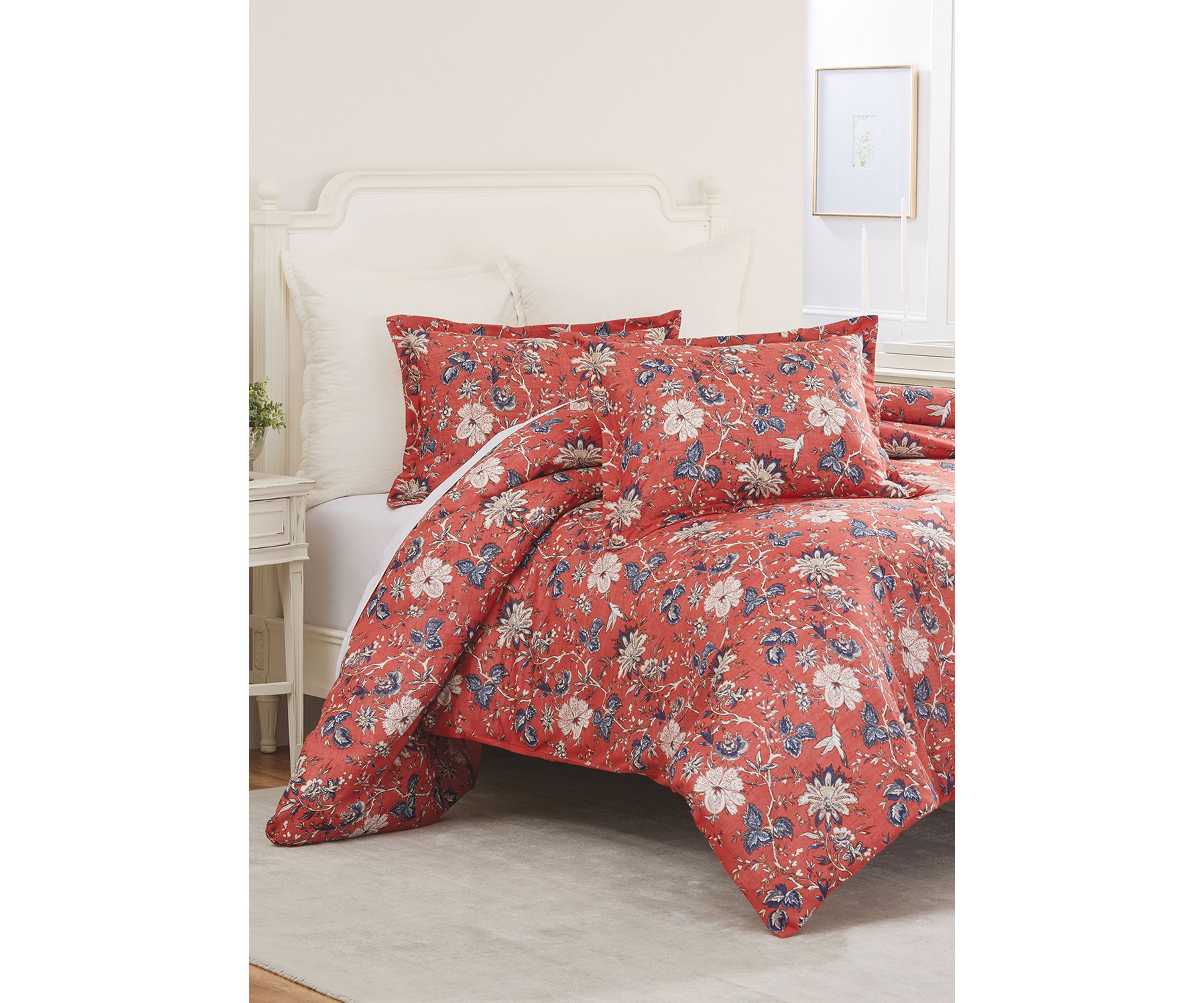 First Blooms Terracotta 3 Piece Comforter Set