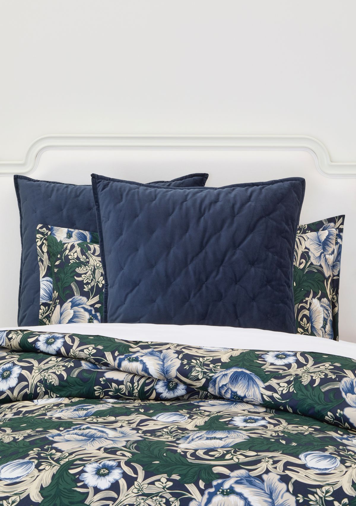 Navy Floral Comforter Set