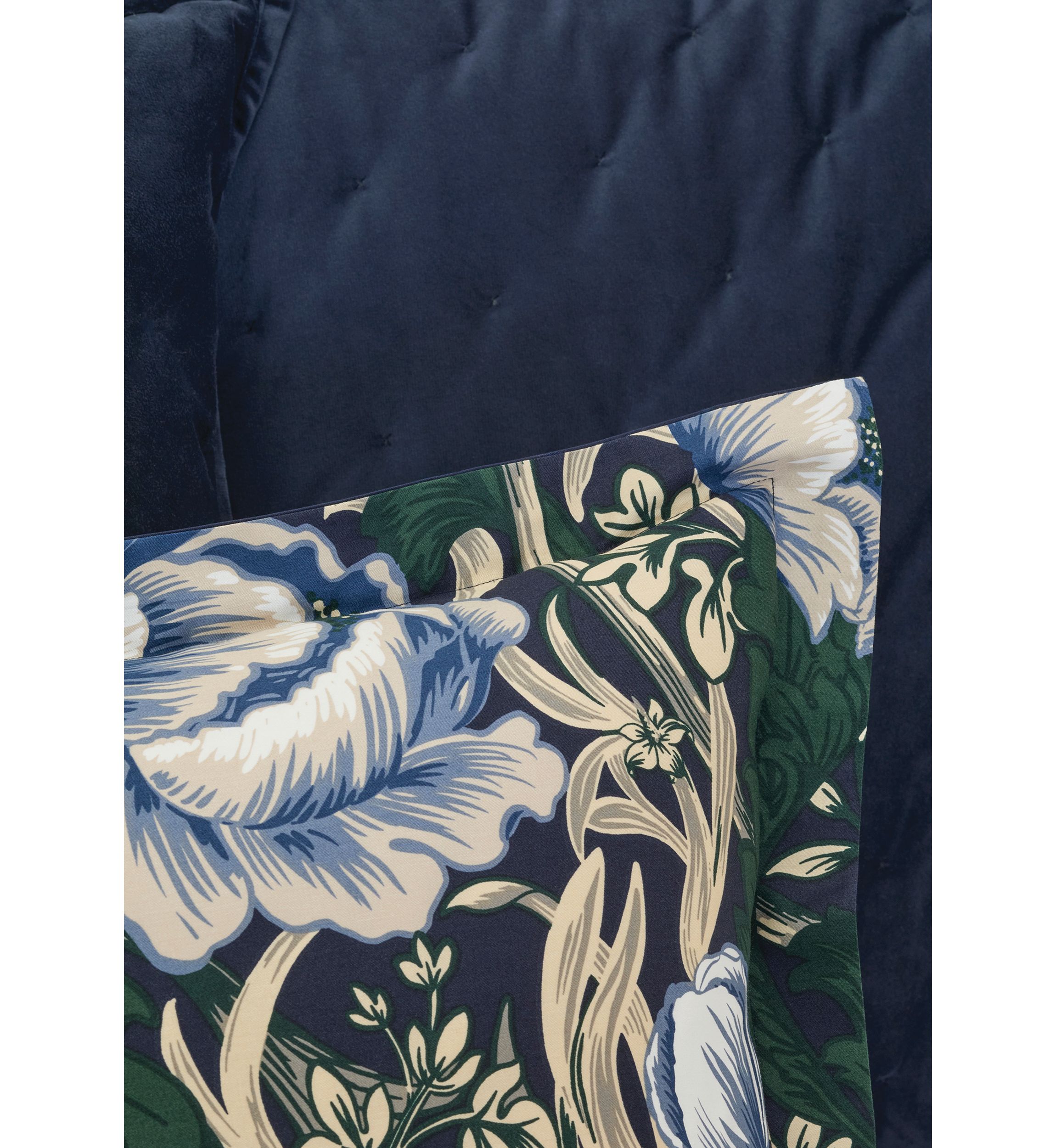 Navy Floral Comforter Set