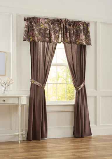 Vintage Floral Drapery Pair