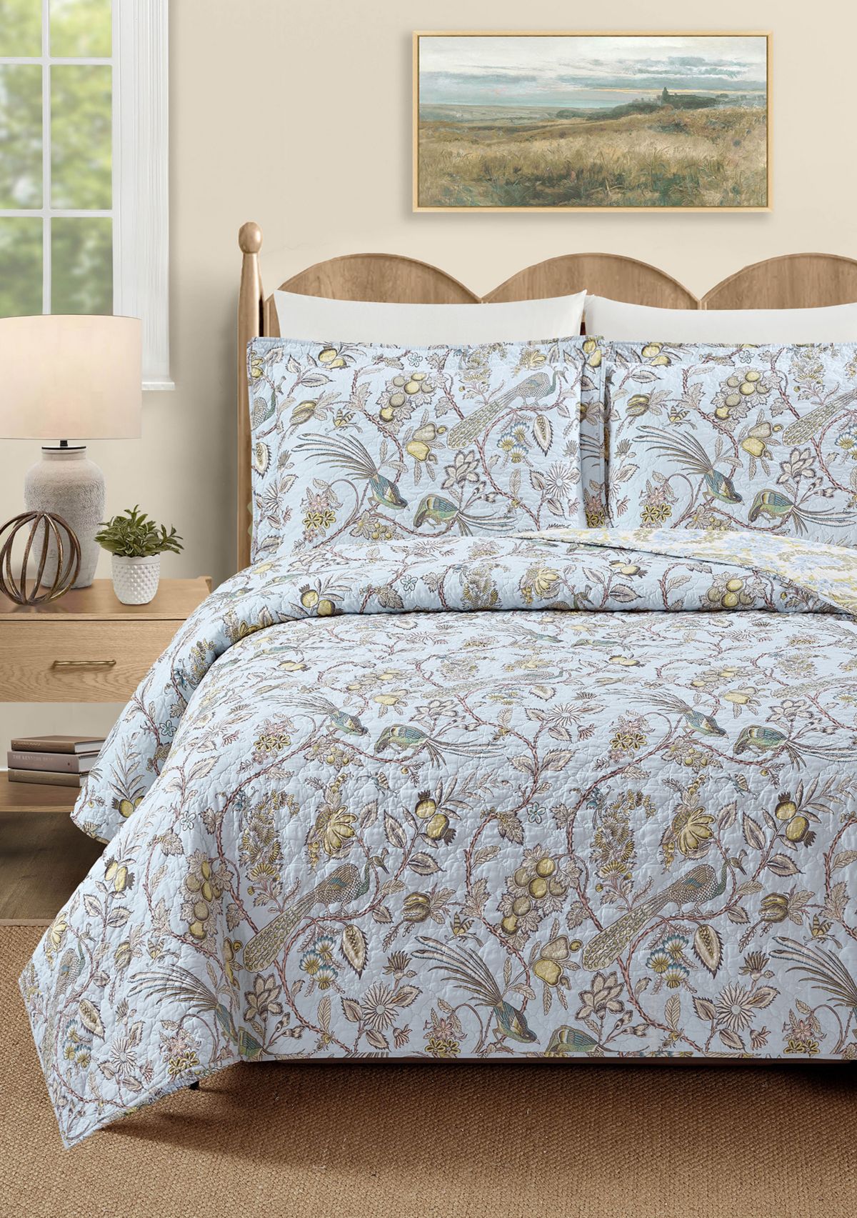Sugar Mill Peacock Quilt Set