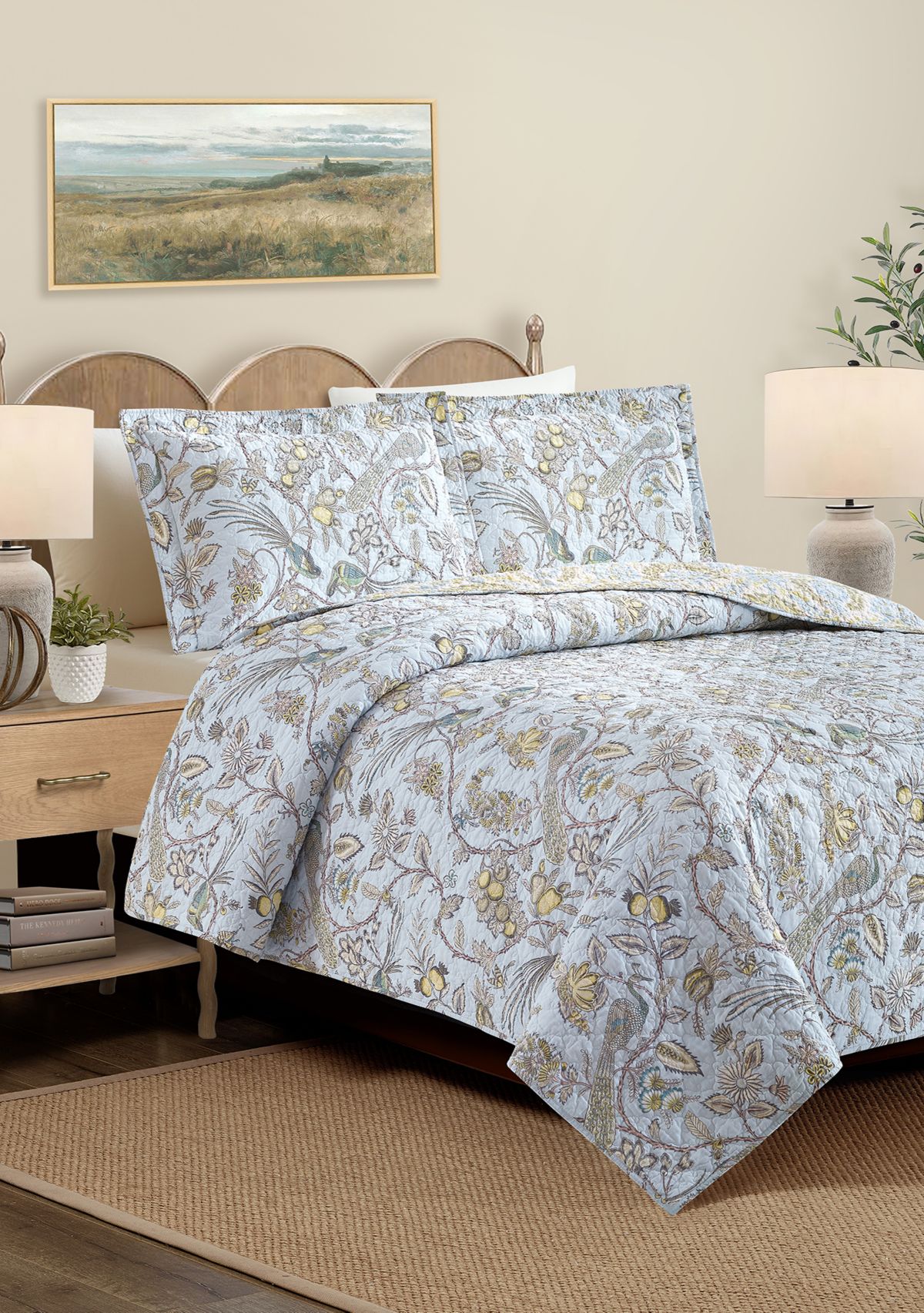 Sugar Mill Peacock Quilt Set