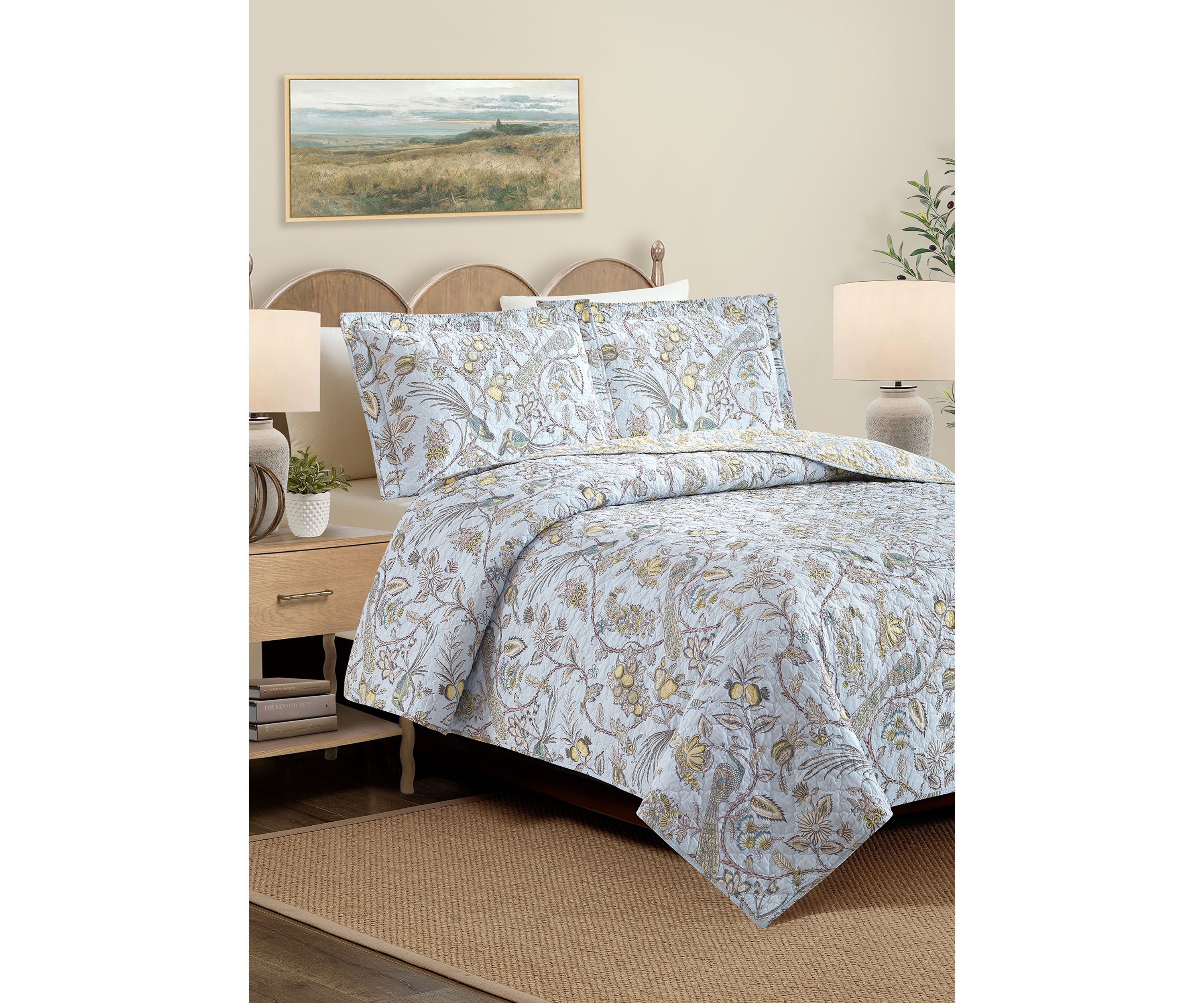 Sugar Mill Peacock Quilt Set