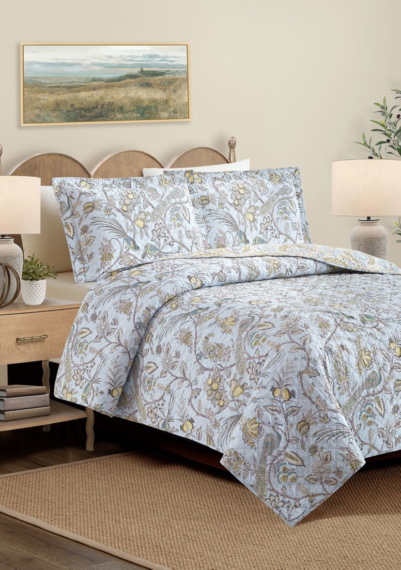 Sugar Mill Peacock Quilt Set