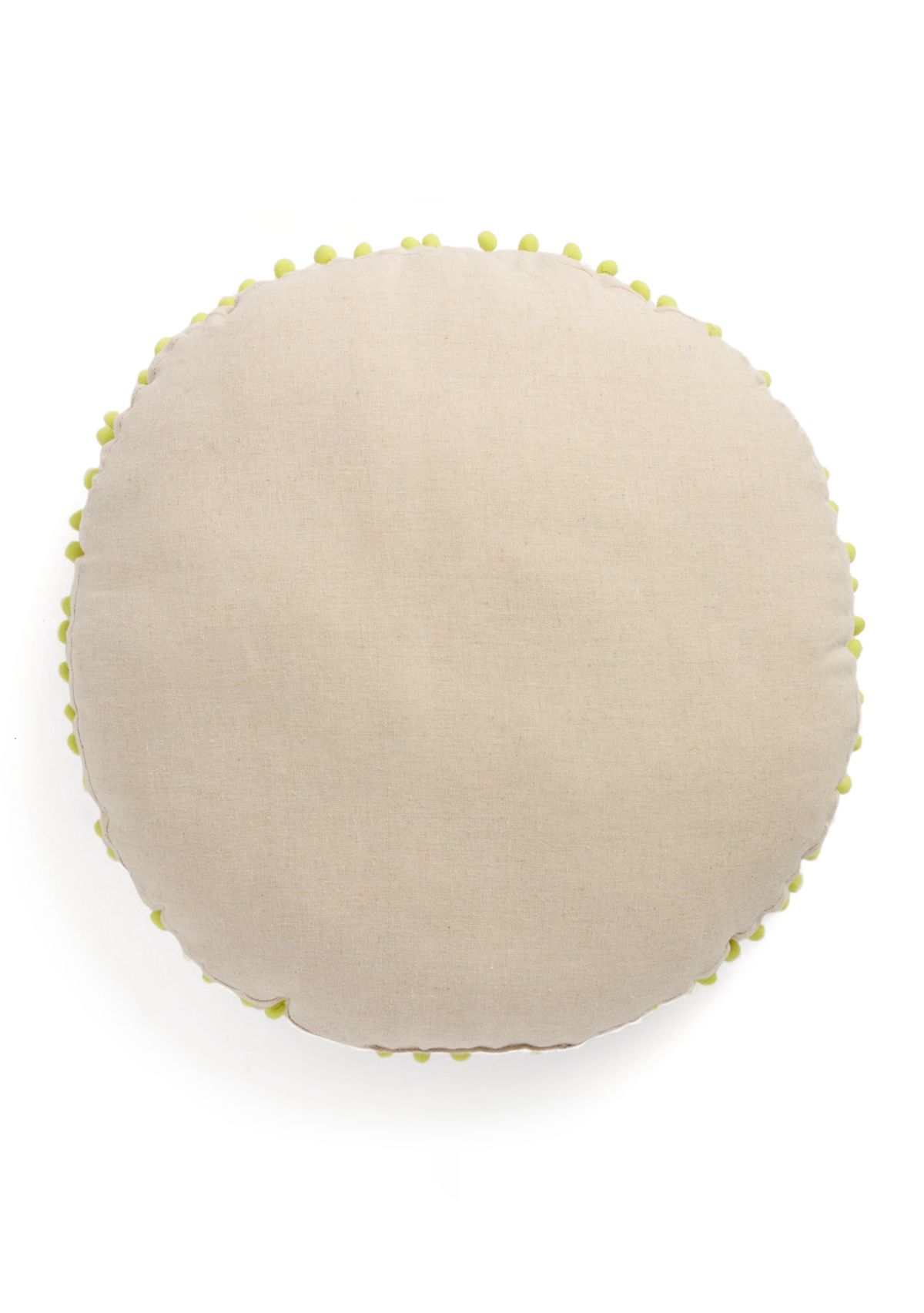 Queenie Pineapple Round Embroidered Decorative Pillow